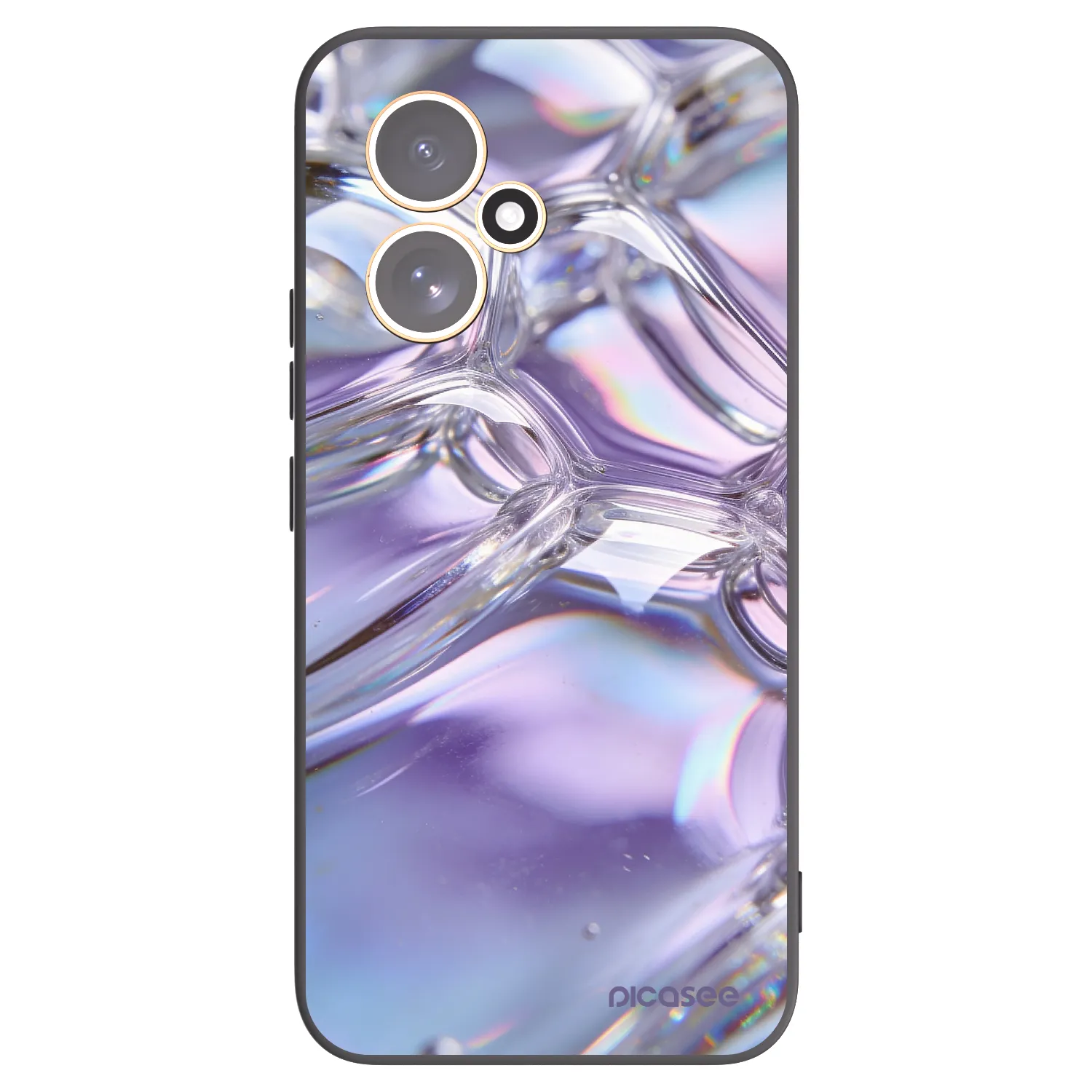 Picasee silikónový čierny obal pre Honor 400 5G - Iridescent bubbles