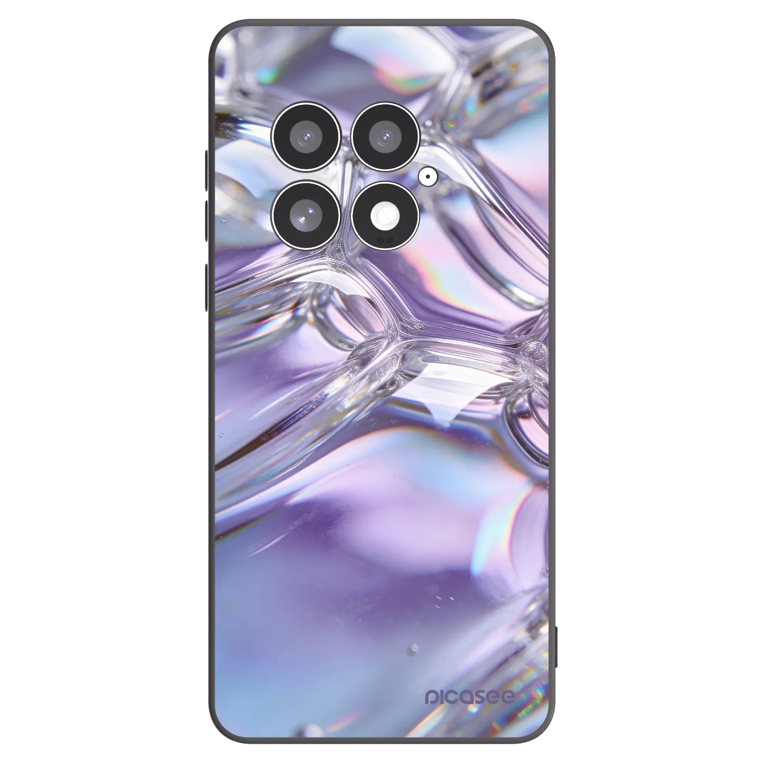 Picasee silikónový čierny obal pre OnePlus 13 5G - Iridescent bubbles