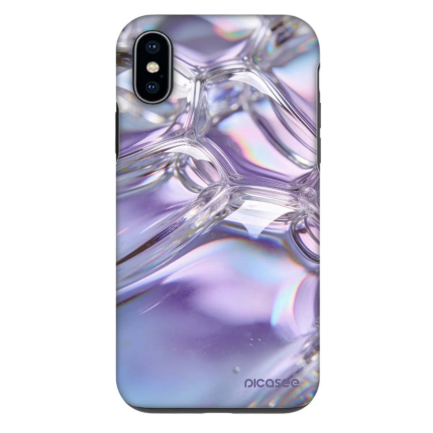 Picasee Fashion Case pre Apple iPhone X/XS - Iridescent bubbles