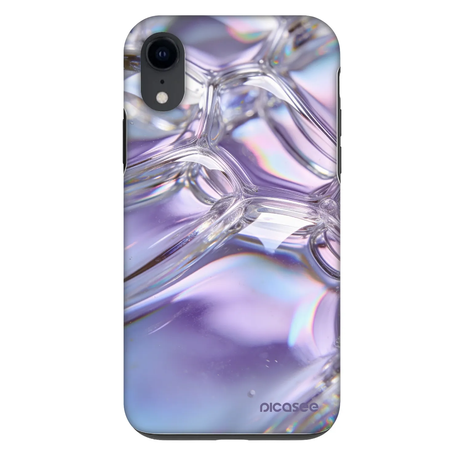 Picasee Fashion Case pre Apple iPhone XR - Iridescent bubbles