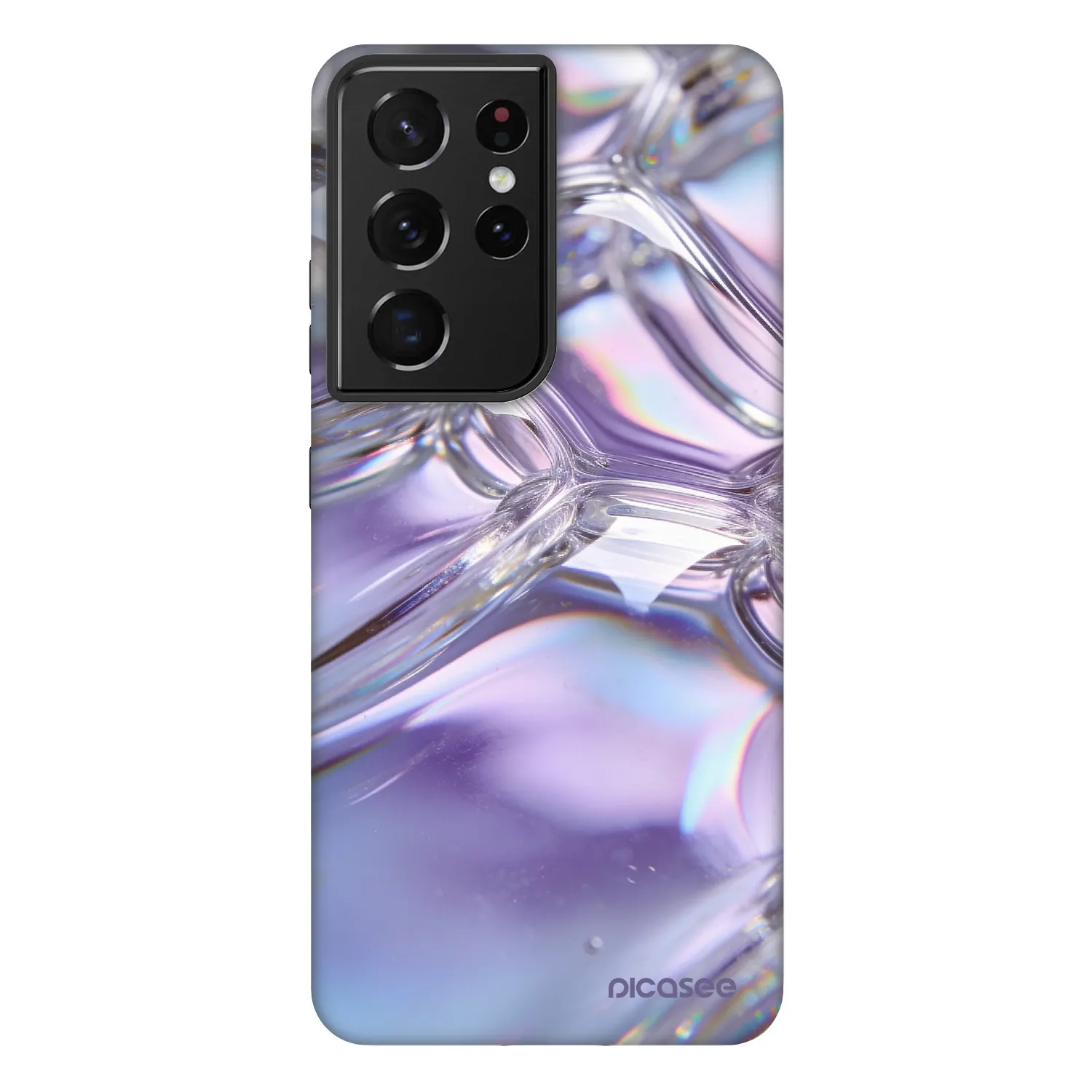 Picasee Fashion Case pre Samsung Galaxy S21 Ultra 5G G998B - Iridescent bubbles