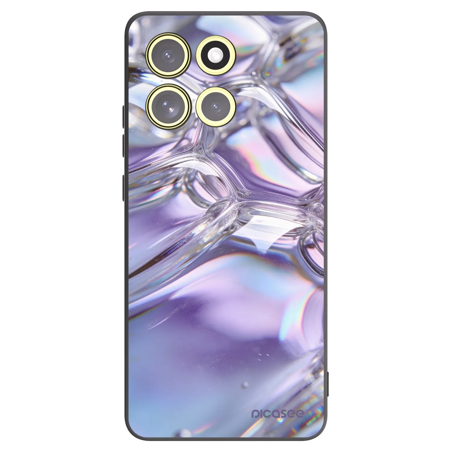 Picasee silikónový čierny obal pre Motorola Moto G86 5G - Iridescent bubbles