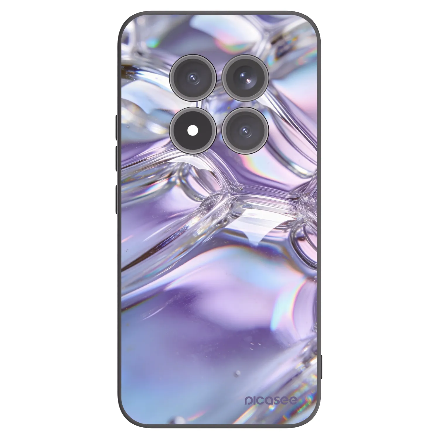 Picasee silikónový čierny obal pre Xiaomi Redmi Note 15 Pro+ - Iridescent bubbles