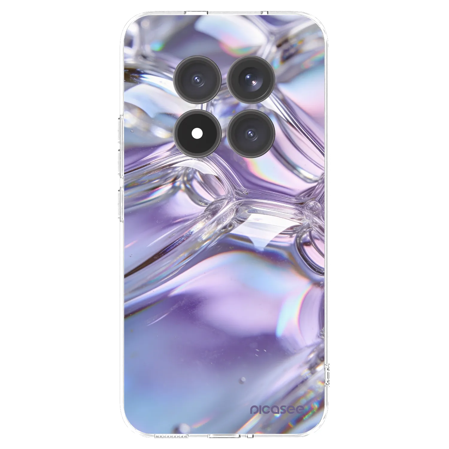 Picasee silikónový prehľadný obal pre Xiaomi Redmi Note 15 Pro+ - Iridescent bubbles