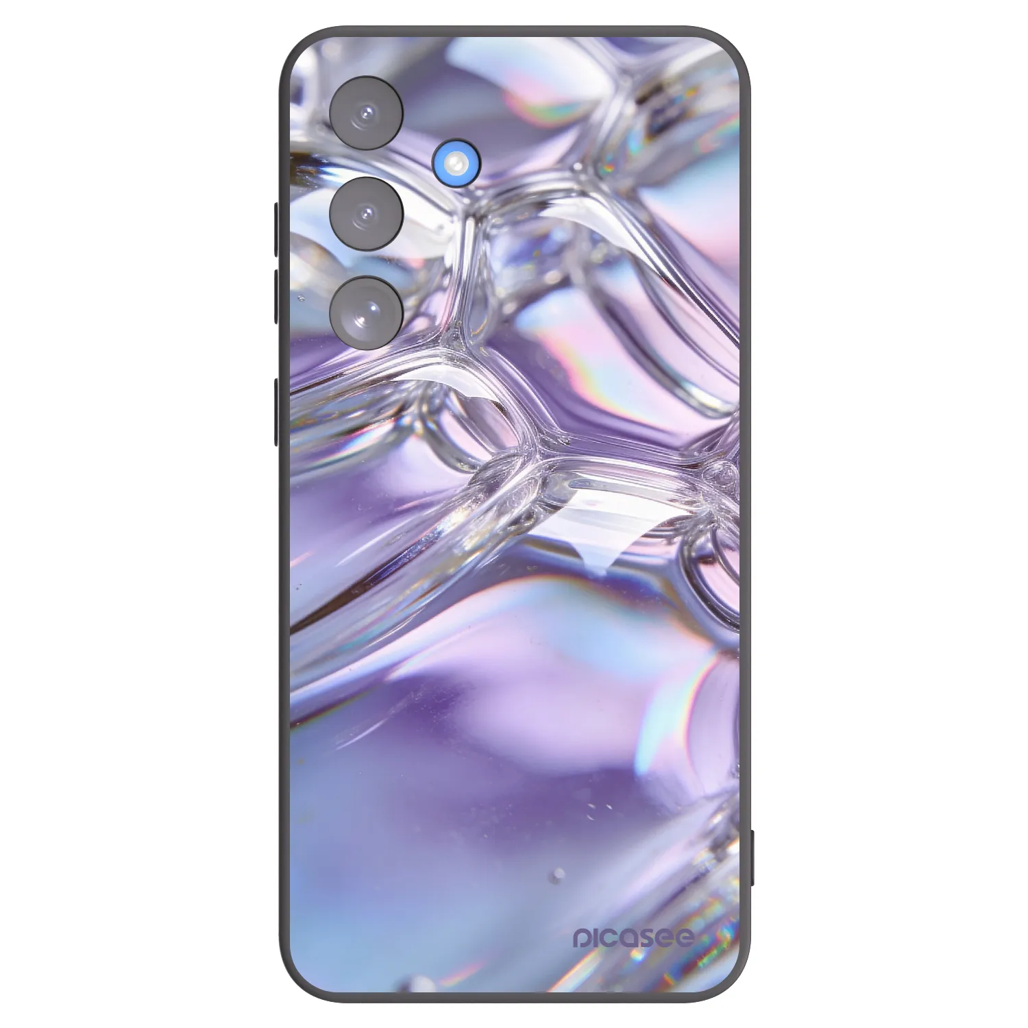 Picasee silikónový čierny obal pre Samsung Galaxy S25 FE 5G - Iridescent bubbles