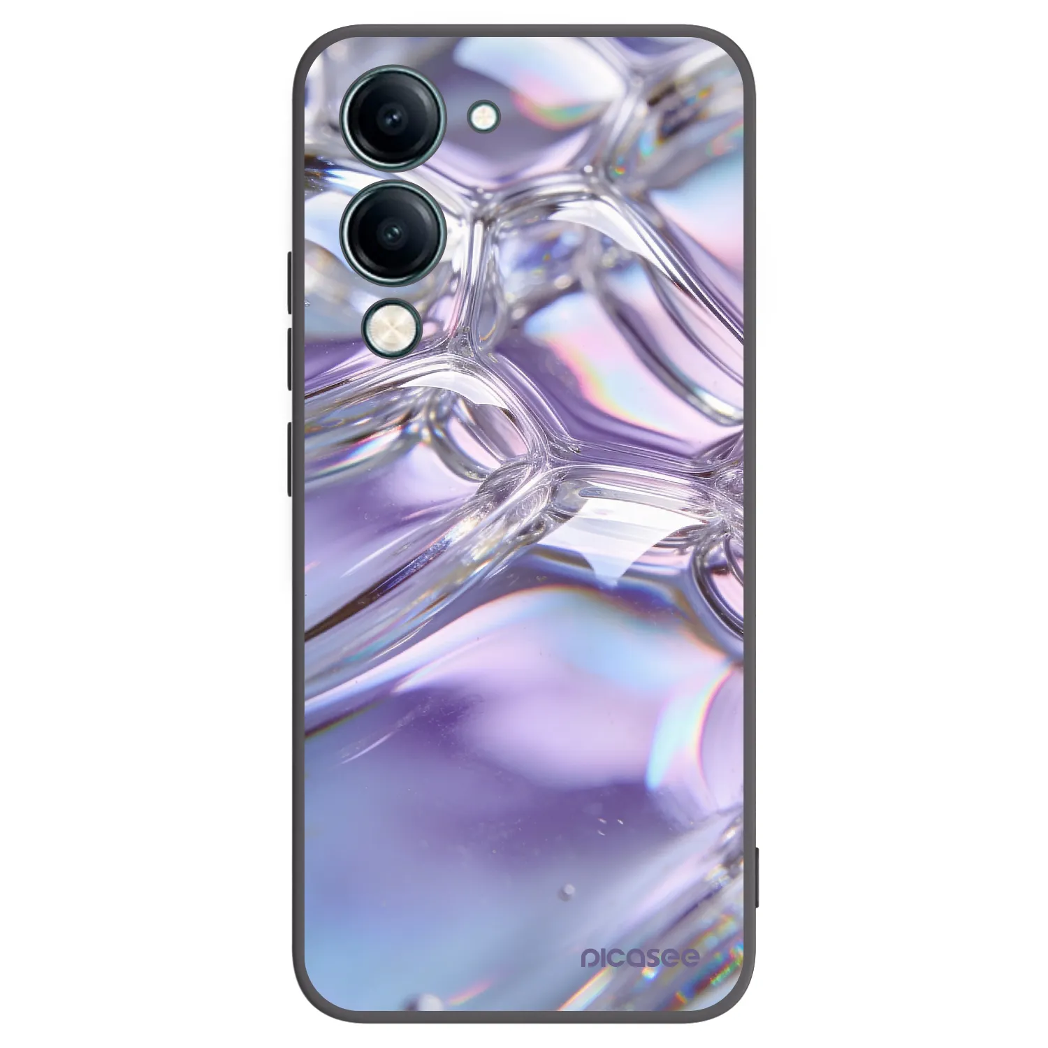Picasee silikónový čierny obal pre Vivo Y29s 5G - Iridescent bubbles