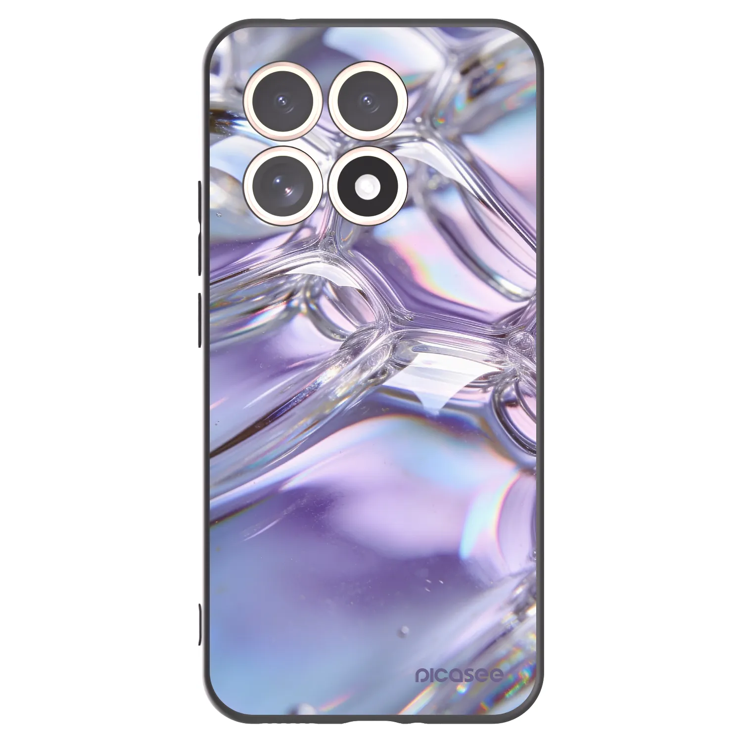 Picasee silikónový čierny obal pre Xiaomi 15T - Iridescent bubbles