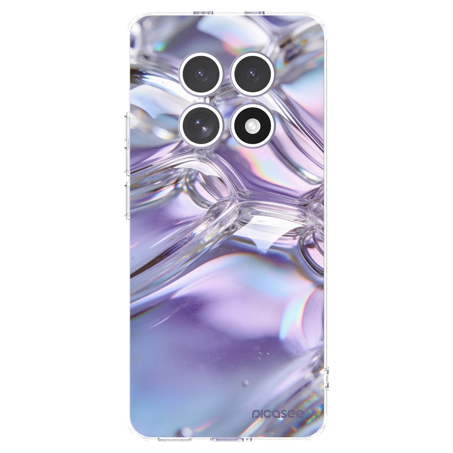 Picasee silikónový prehľadný obal pre Xiaomi Redmi Note 15 4G - Iridescent bubbles