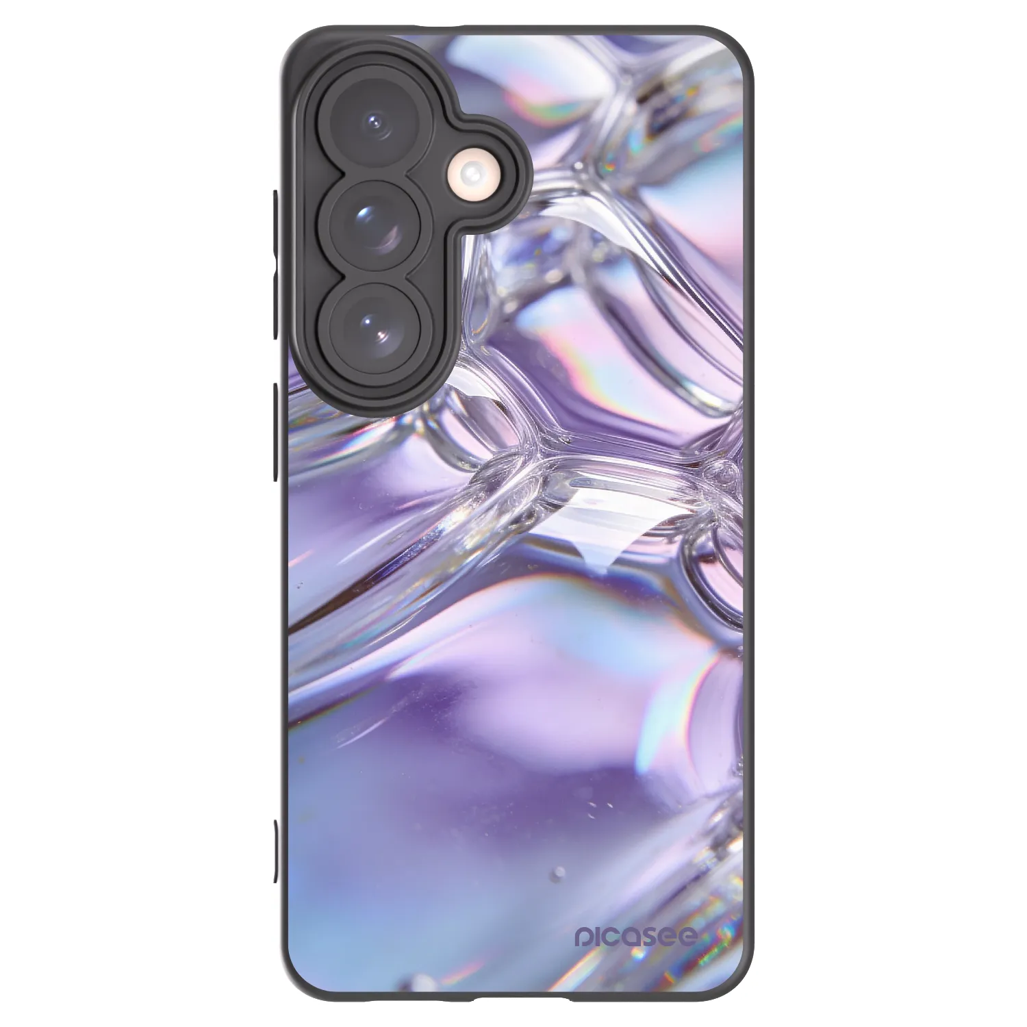 Picasee silikónový čierny obal pre Samsung Galaxy S26 - Iridescent bubbles