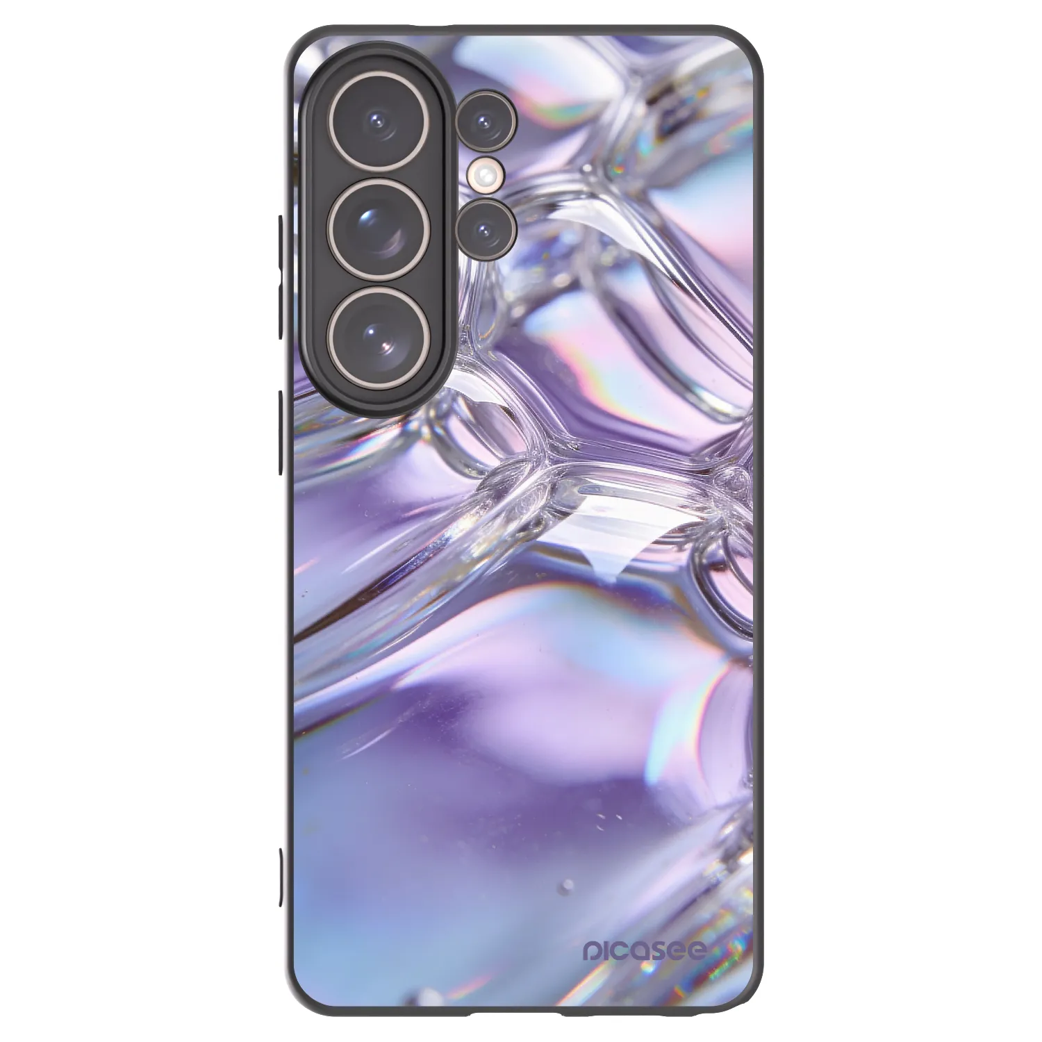 Picasee silikónový čierny obal pre Samsung Galaxy S26 Ultra - Iridescent bubbles