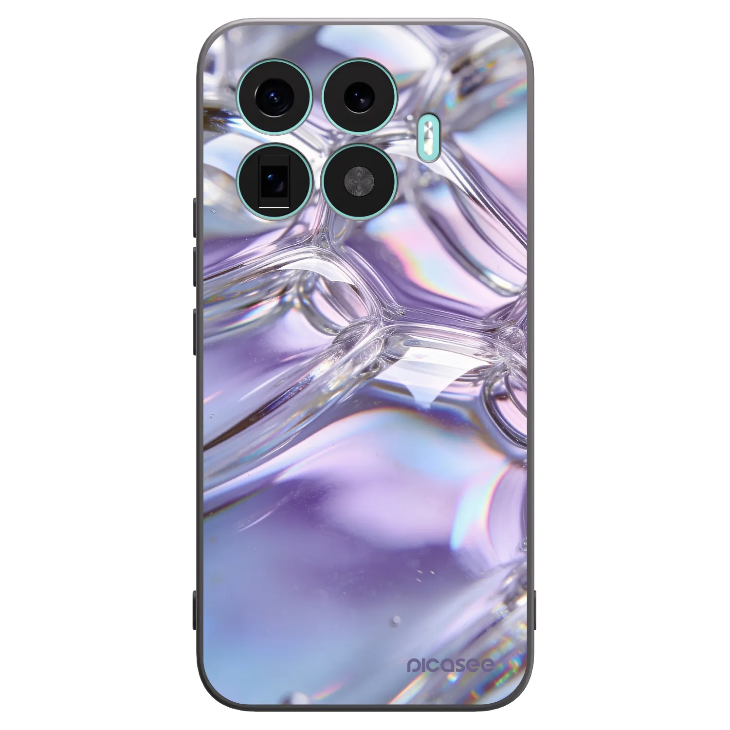 Picasee silikónový čierny obal pre Xiaomi 17T Pro - Iridescent bubbles