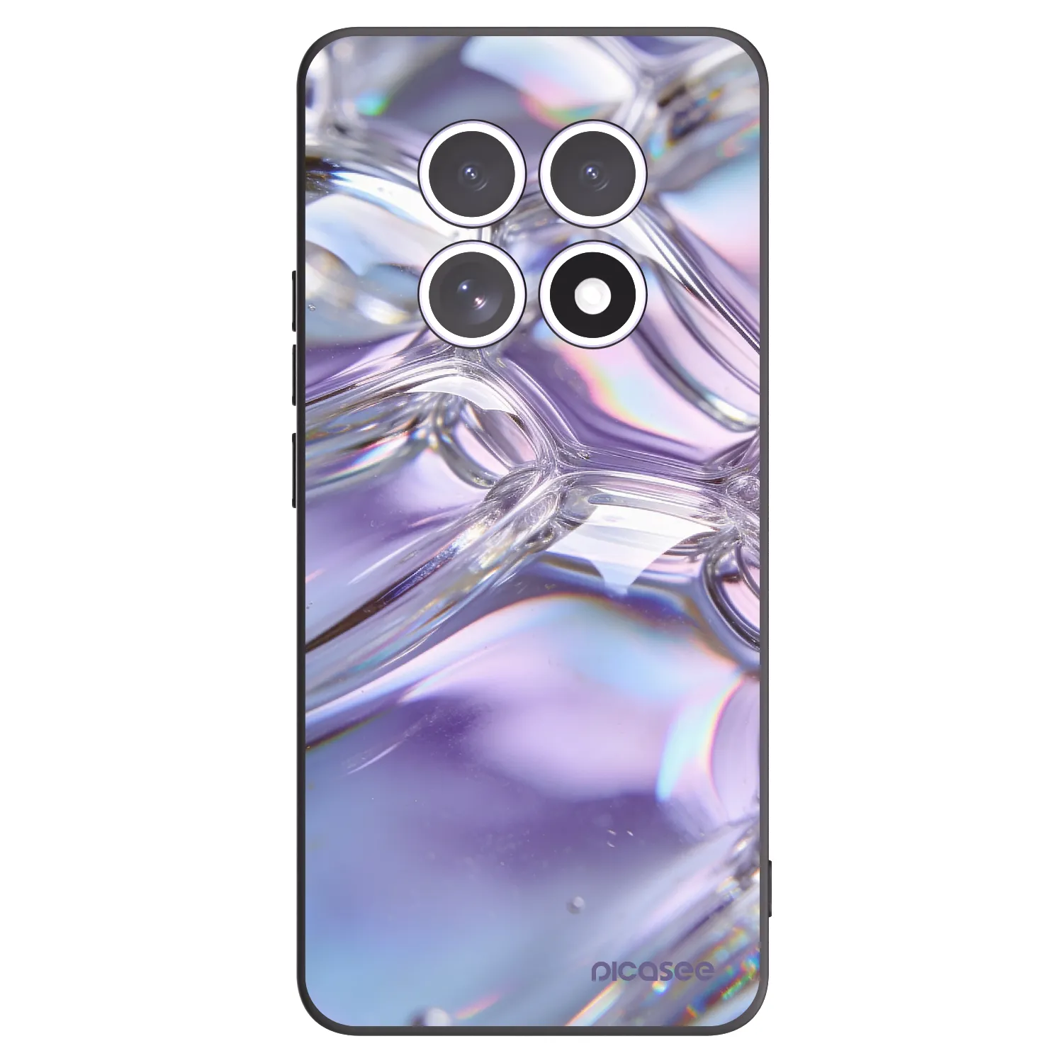 Picasee silikónový čierny obal pre Xiaomi Redmi Note 15 5G - Iridescent bubbles