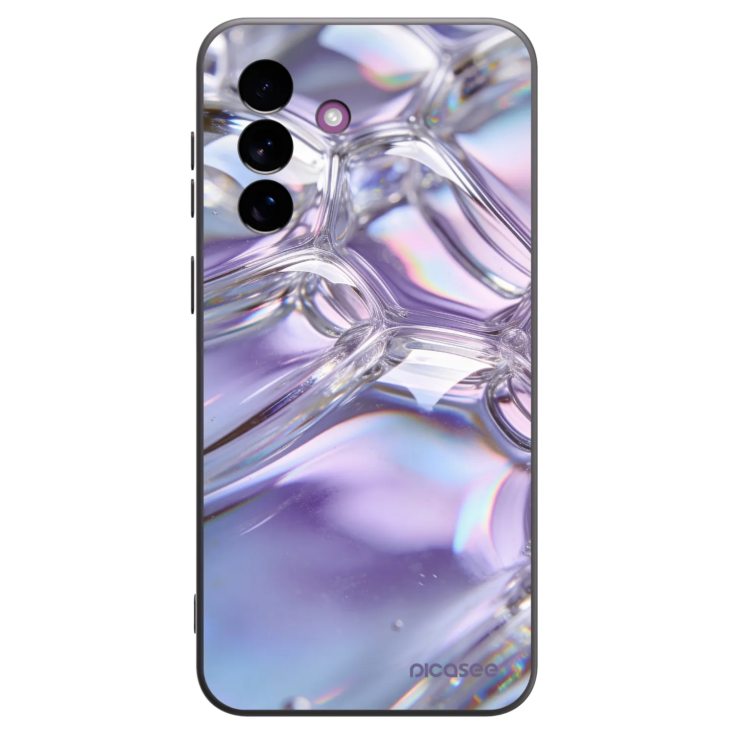 Picasee silikónový čierny obal pre Samsung Galaxy A37 - Iridescent bubbles