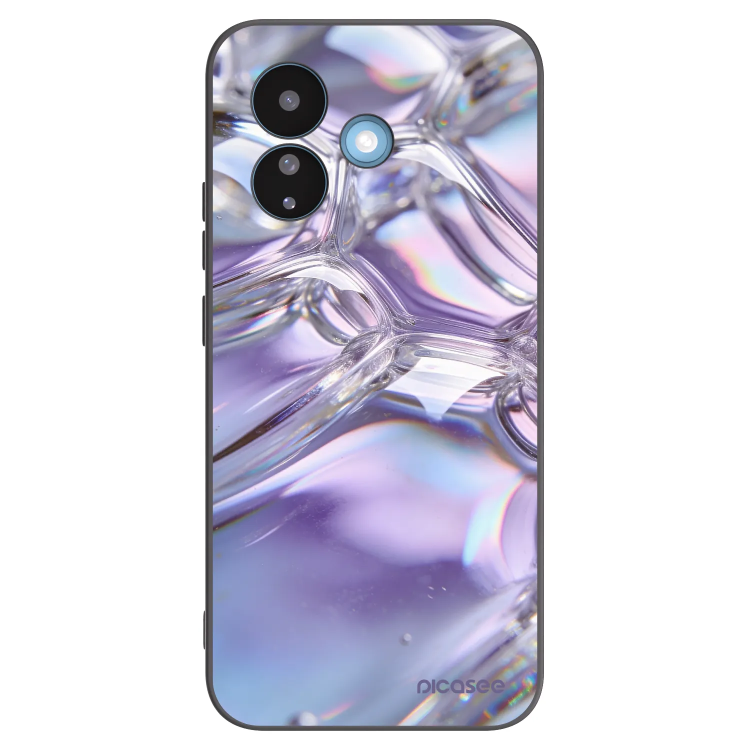Picasee silikónový čierny obal pre Xiaomi Redmi Note 17 Pro 5G - Iridescent bubbles