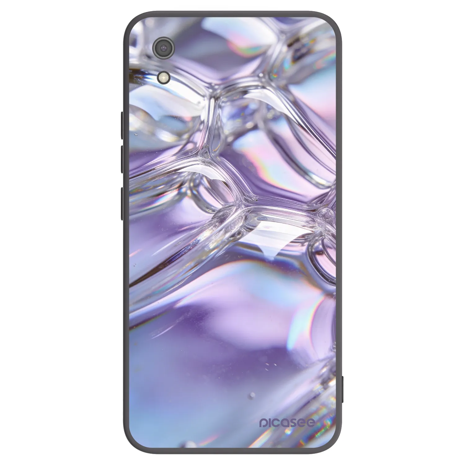 Picasee silikónový čierny obal pre Xiaomi Redmi 7A - Iridescent bubbles