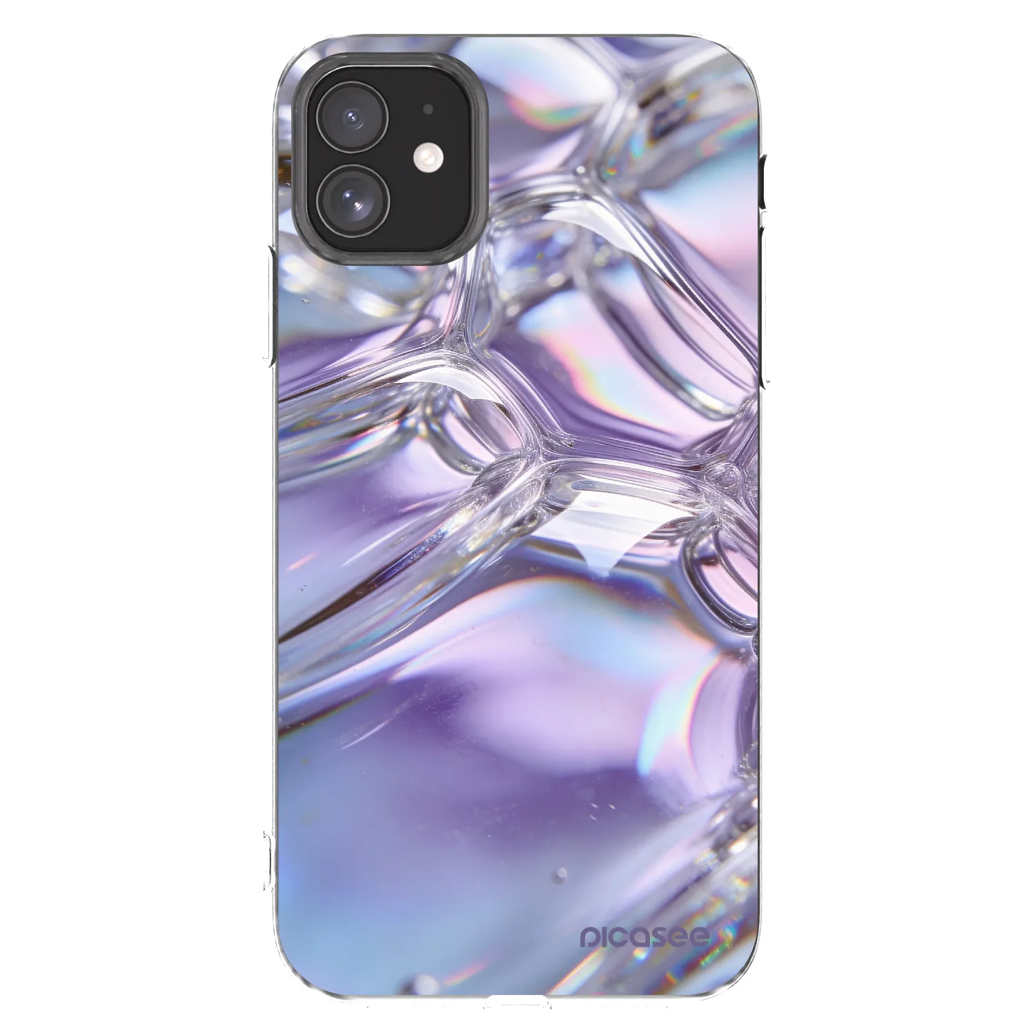 Picasee silikónový prehľadný obal pre Apple iPhone 11 - Iridescent bubbles