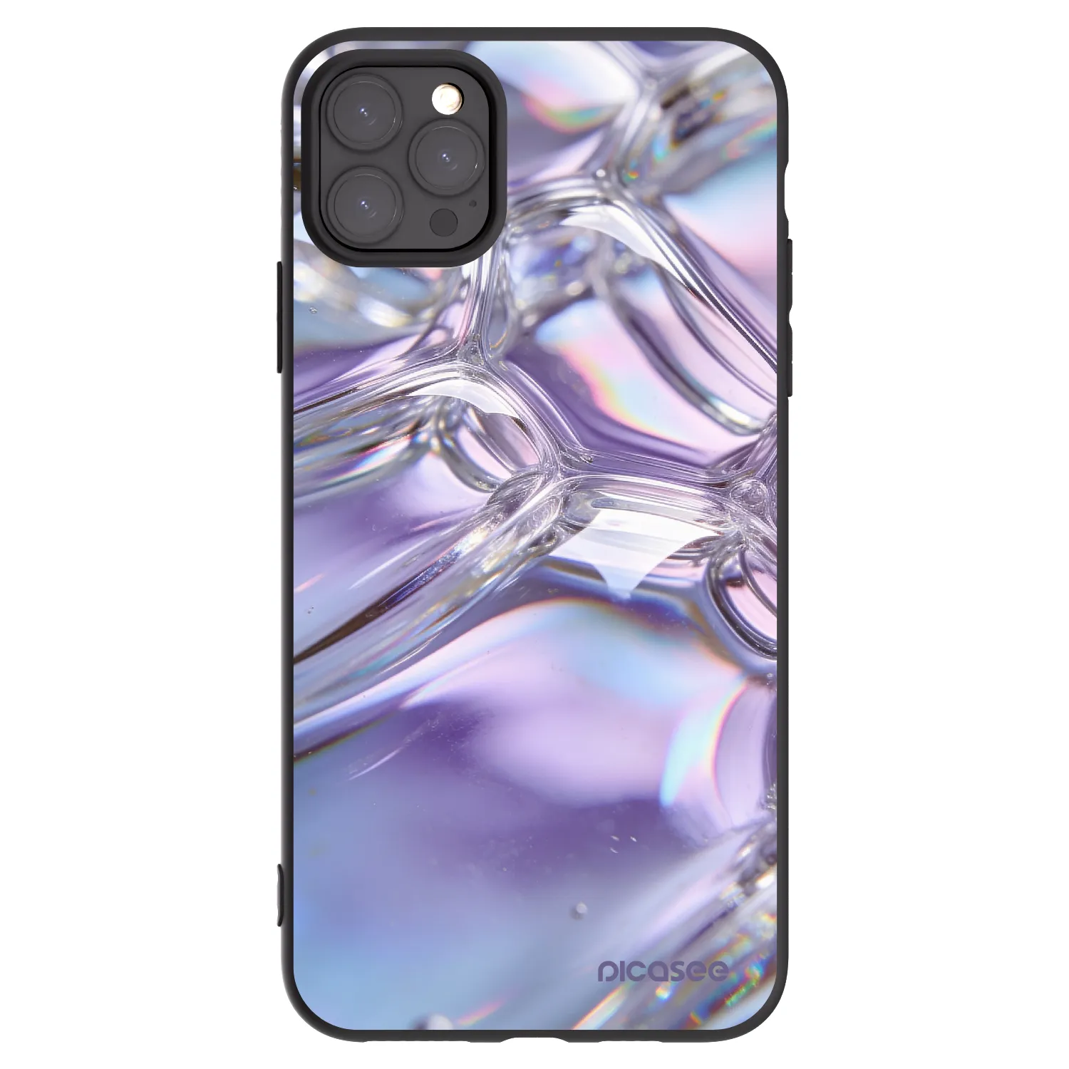 Picasee silikónový čierny obal pre Apple iPhone 11 Pro Max - Iridescent bubbles