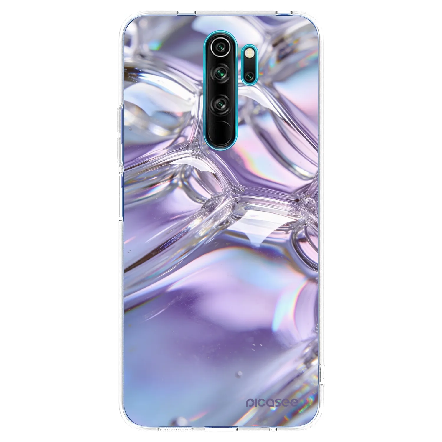 Picasee silikónový prehľadný obal pre Xiaomi Redmi Note 8 Pro - Iridescent bubbles