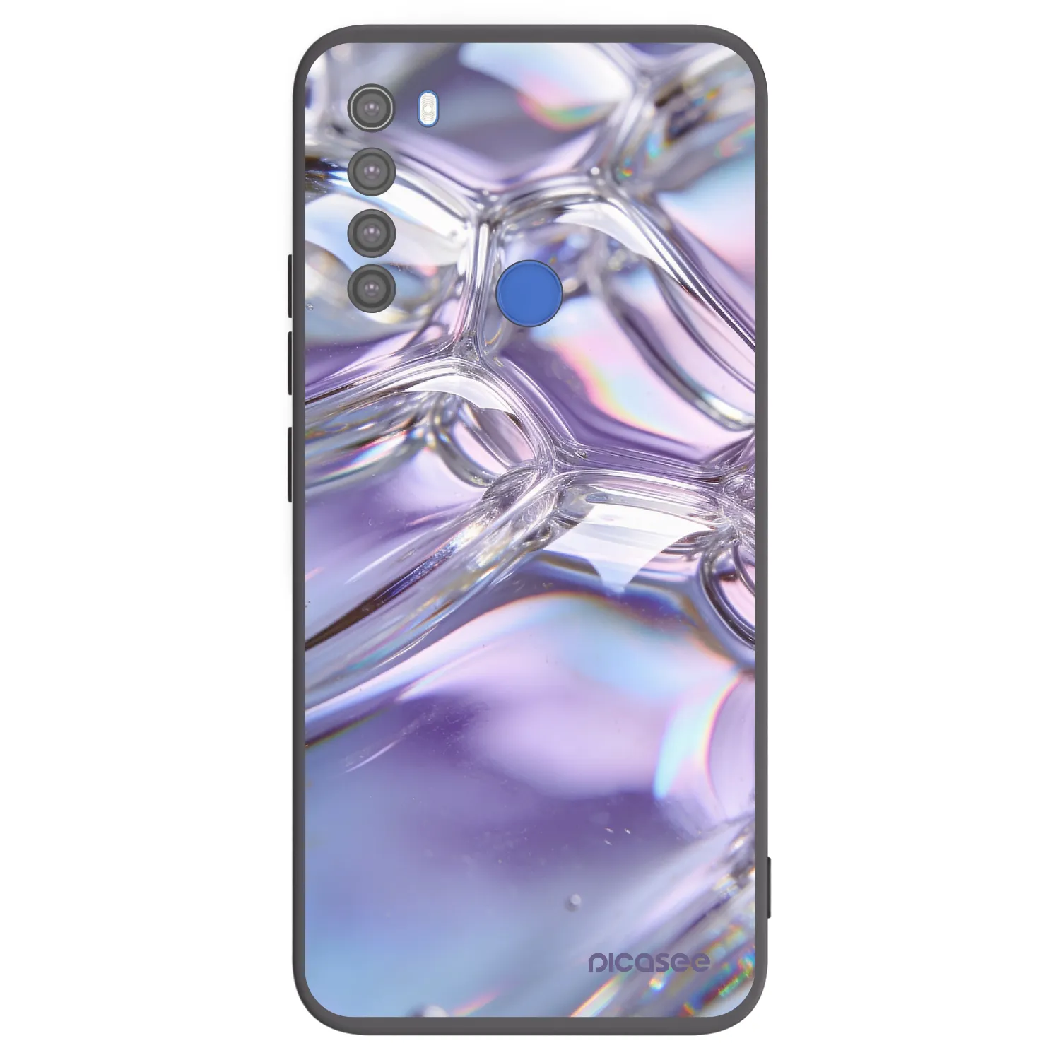 Picasee silikónový čierny obal pre Xiaomi Redmi Note 8T - Iridescent bubbles