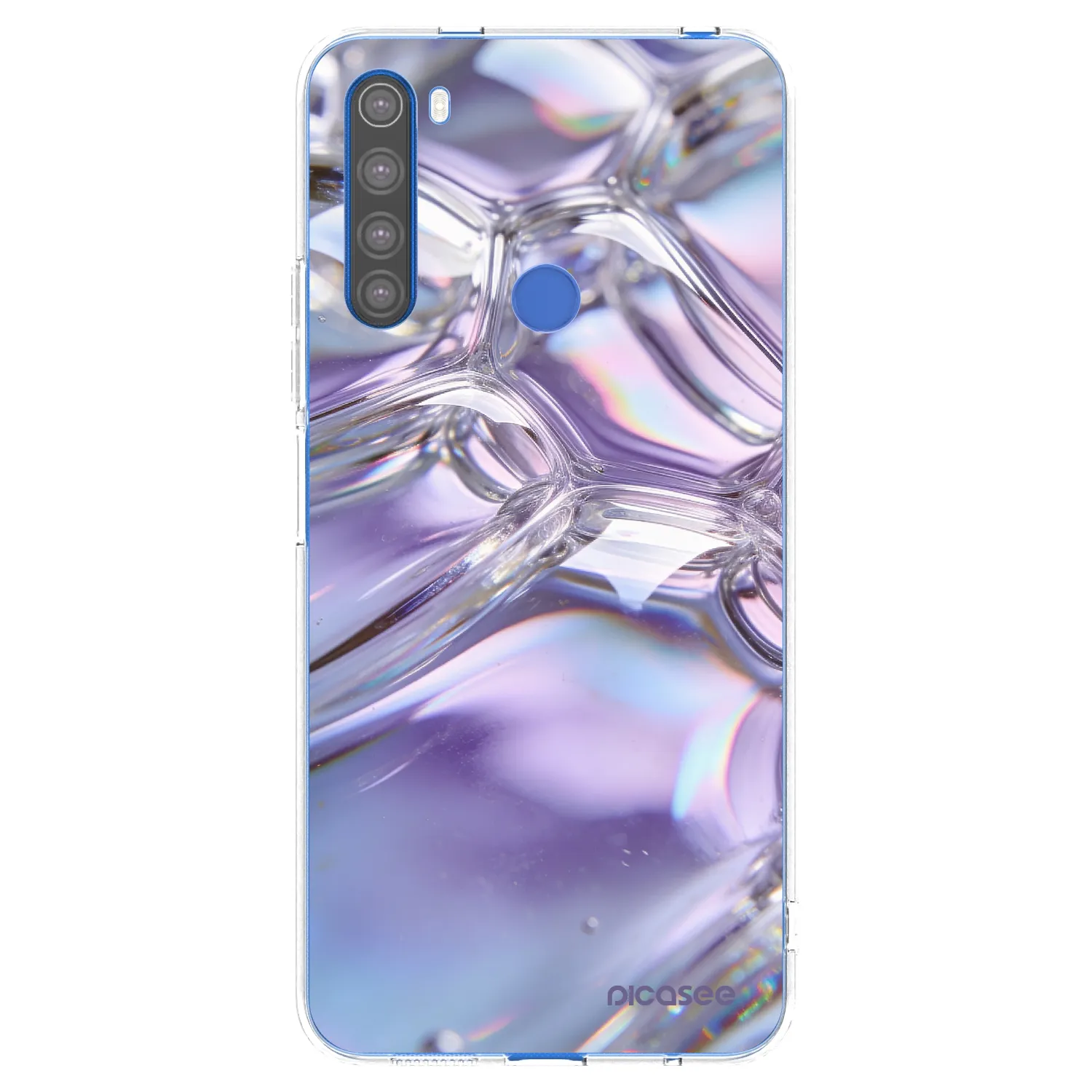Picasee silikónový prehľadný obal pre Xiaomi Redmi Note 8T - Iridescent bubbles