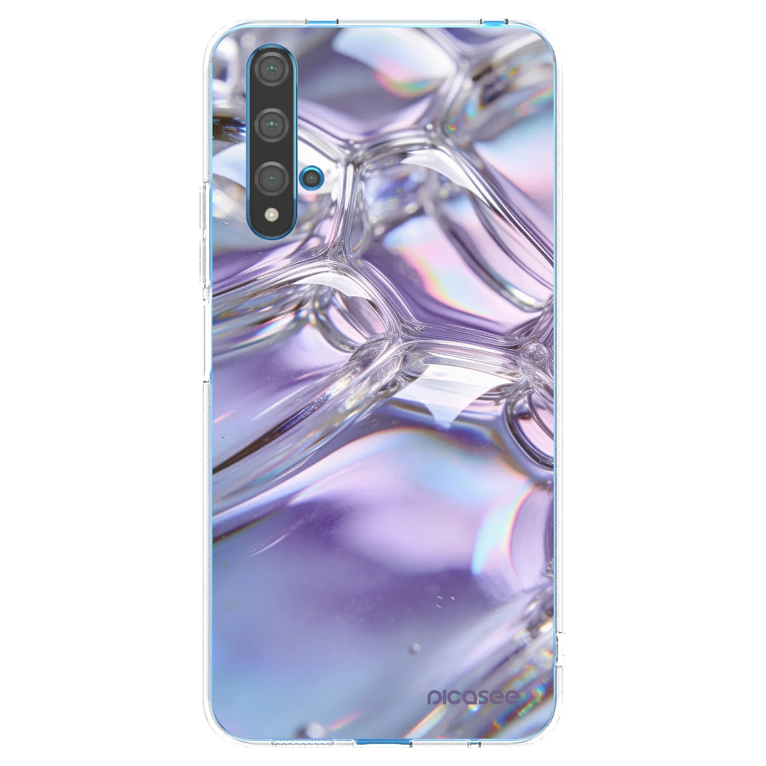 Picasee silikónový prehľadný obal pre Huawei Nova 5T - Iridescent bubbles