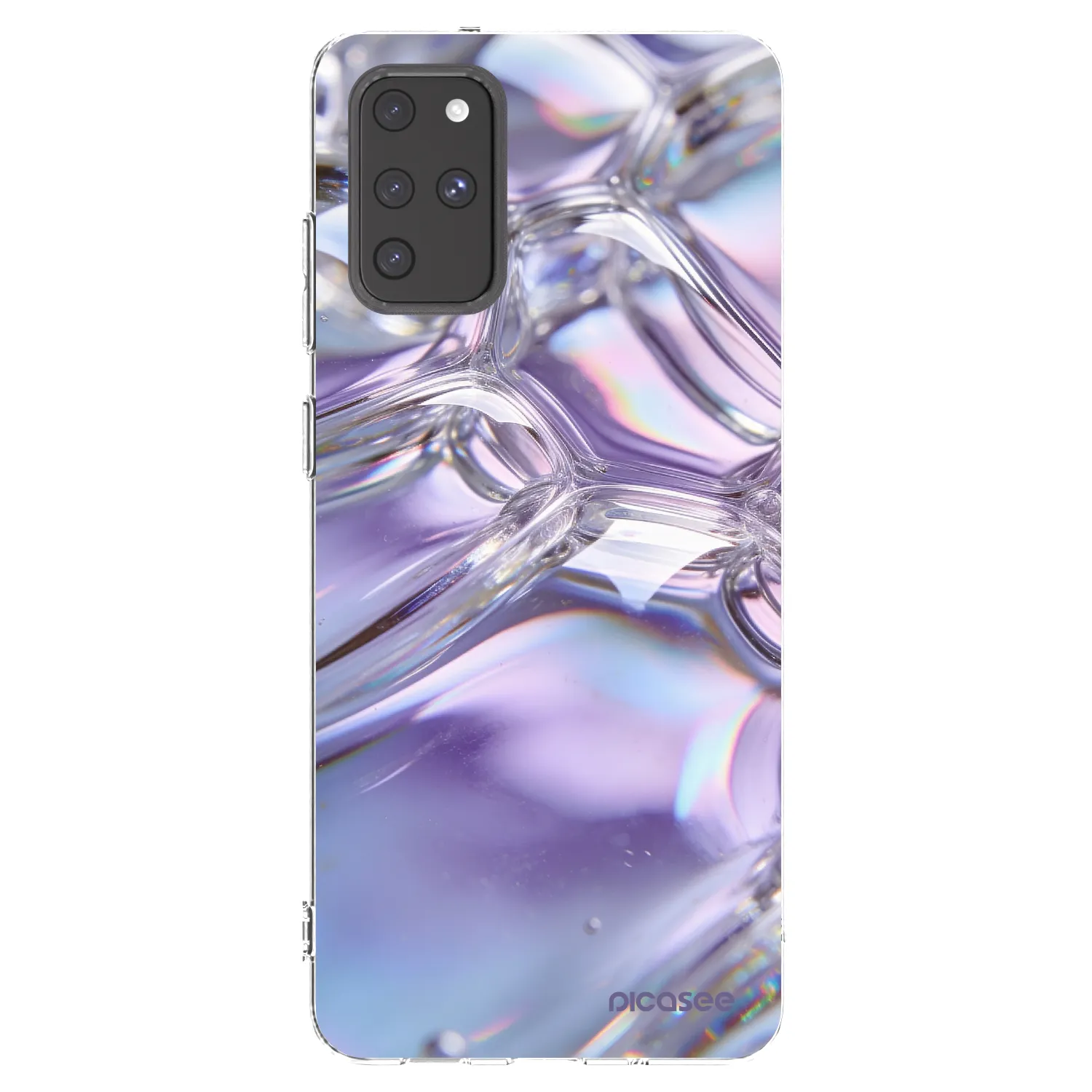 Picasee silikónový prehľadný obal pre Samsung Galaxy S20+ G985F - Iridescent bubbles