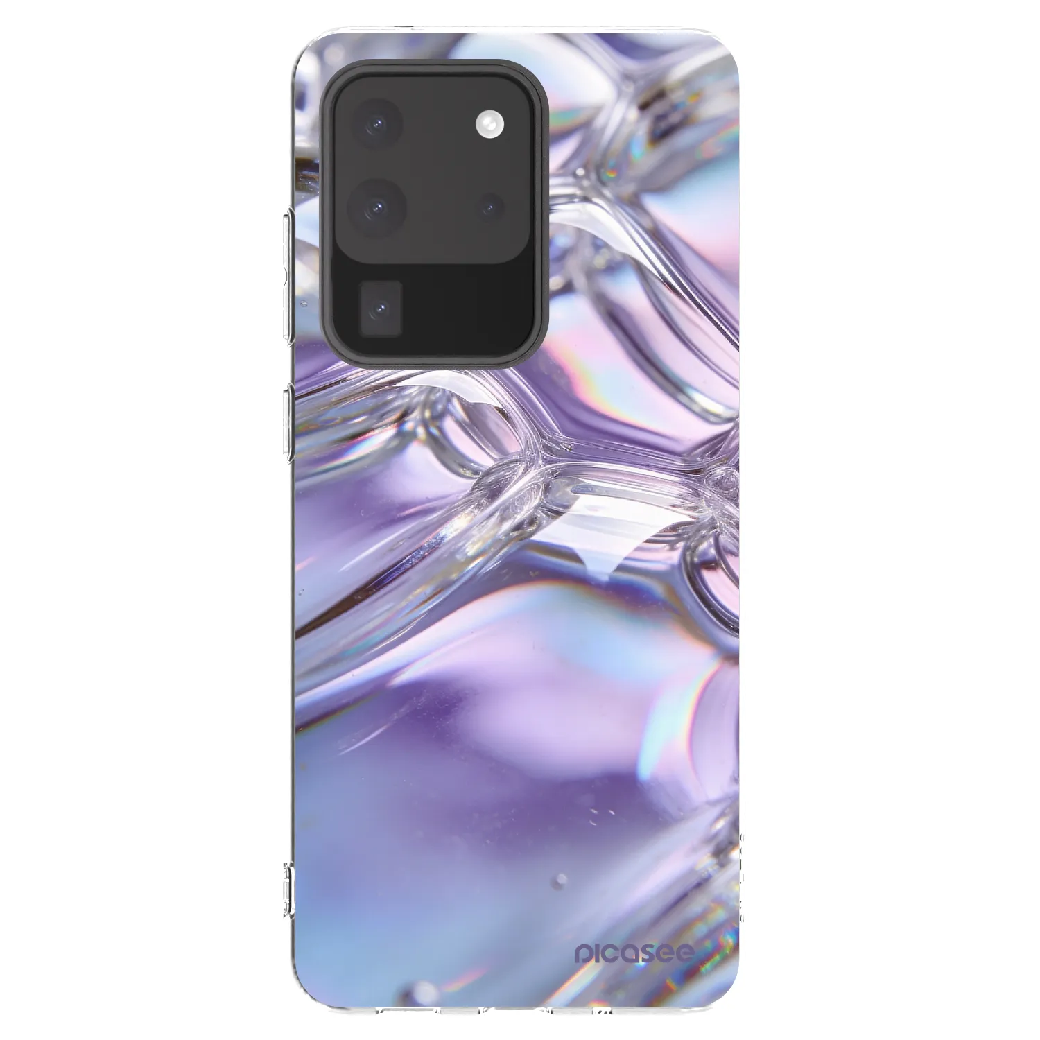 Picasee silikónový prehľadný obal pre Samsung Galaxy S20 Ultra 5G G988F - Iridescent bubbles