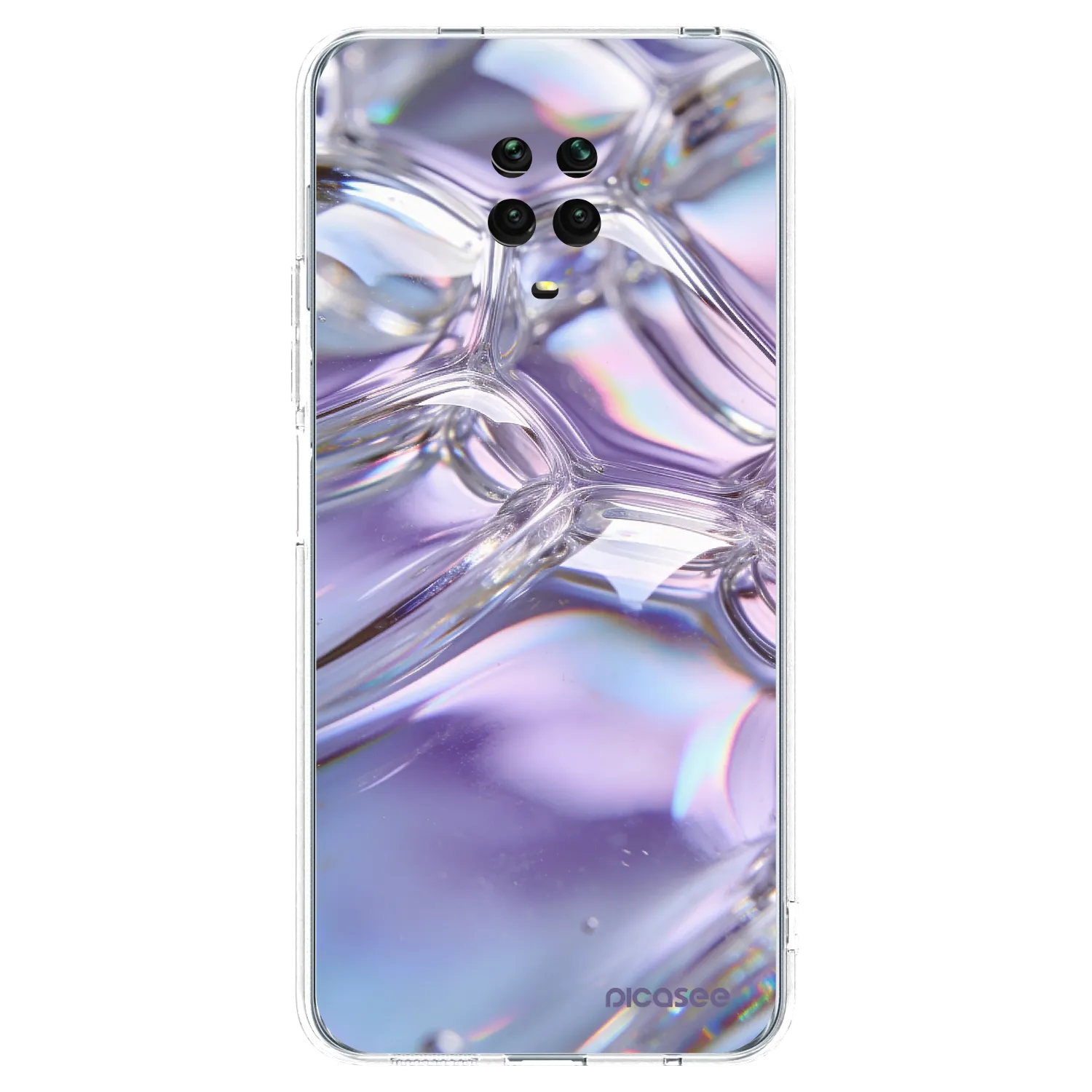 Picasee silikónový prehľadný obal pre Xiaomi Redmi Note 9S - Iridescent bubbles