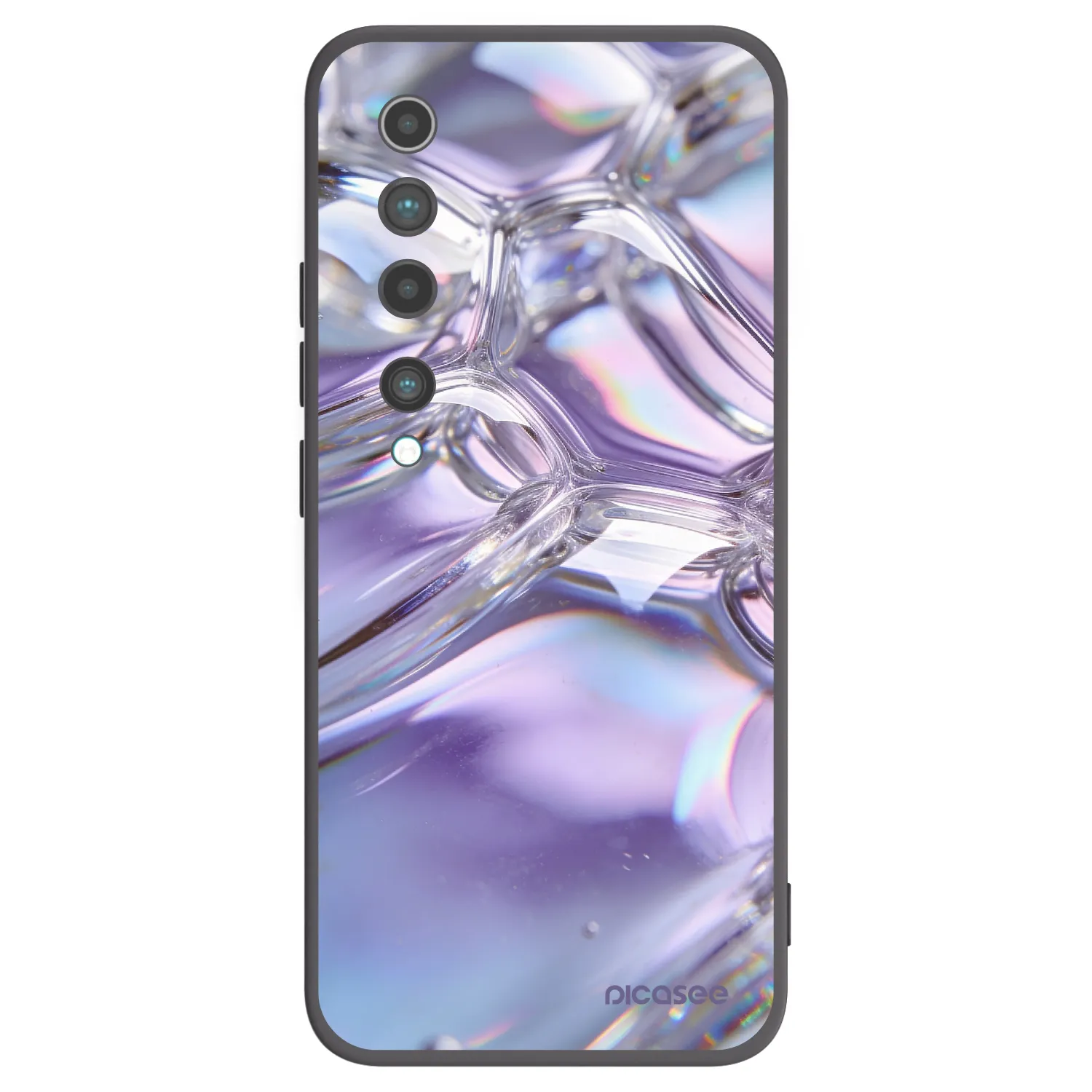 Picasee silikónový čierny obal pre Xiaomi Mi 10 - Iridescent bubbles