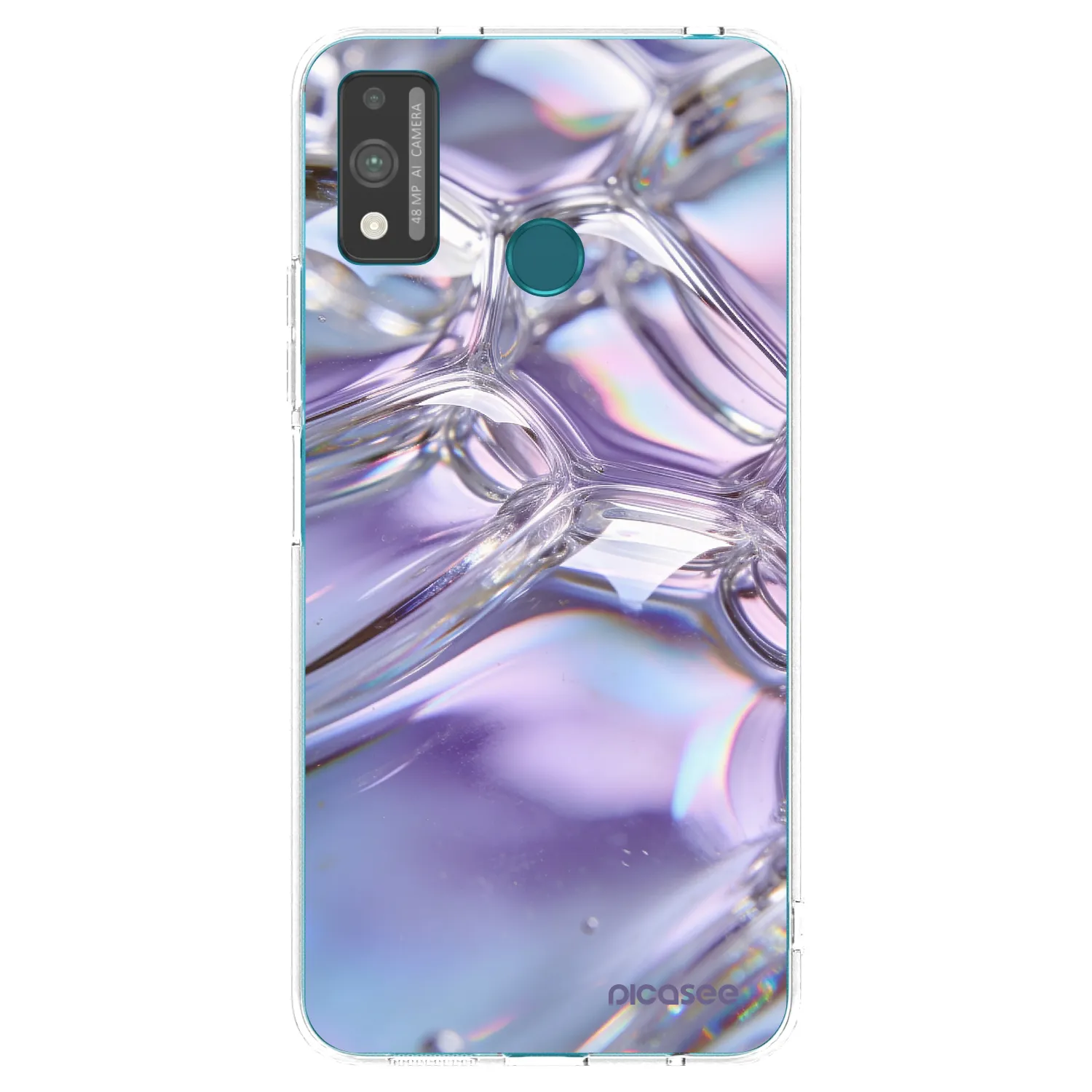 Picasee silikónový prehľadný obal pre Honor 9X Lite - Iridescent bubbles