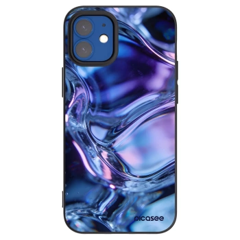 Picasee silikónový čierny obal pre Apple iPhone 12 mini - Iris liquid