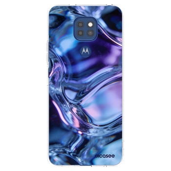 Picasee silikónový prehľadný obal pre Motorola Moto G9 Play - Iris liquid