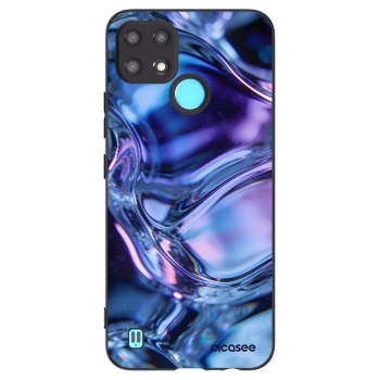 Picasee silikónový čierny obal pre Realme C21 - Iris liquid