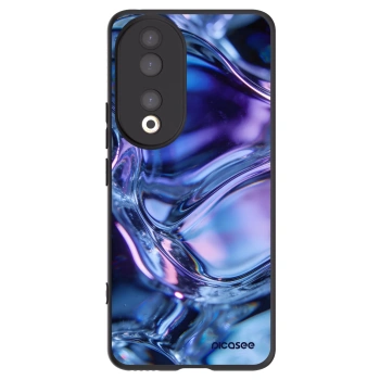 Picasee silikónový čierny obal pre Honor 90 5G - Iris liquid