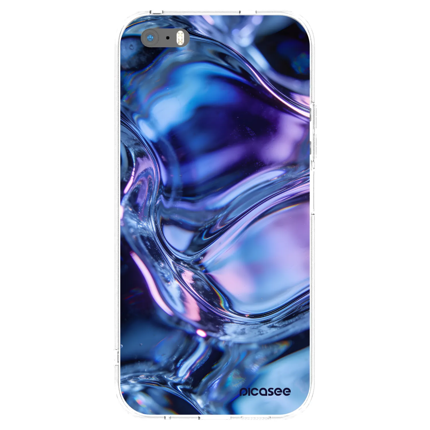 Picasee silikónový prehľadný obal pre Apple iPhone 5/5S/SE - Iris liquid