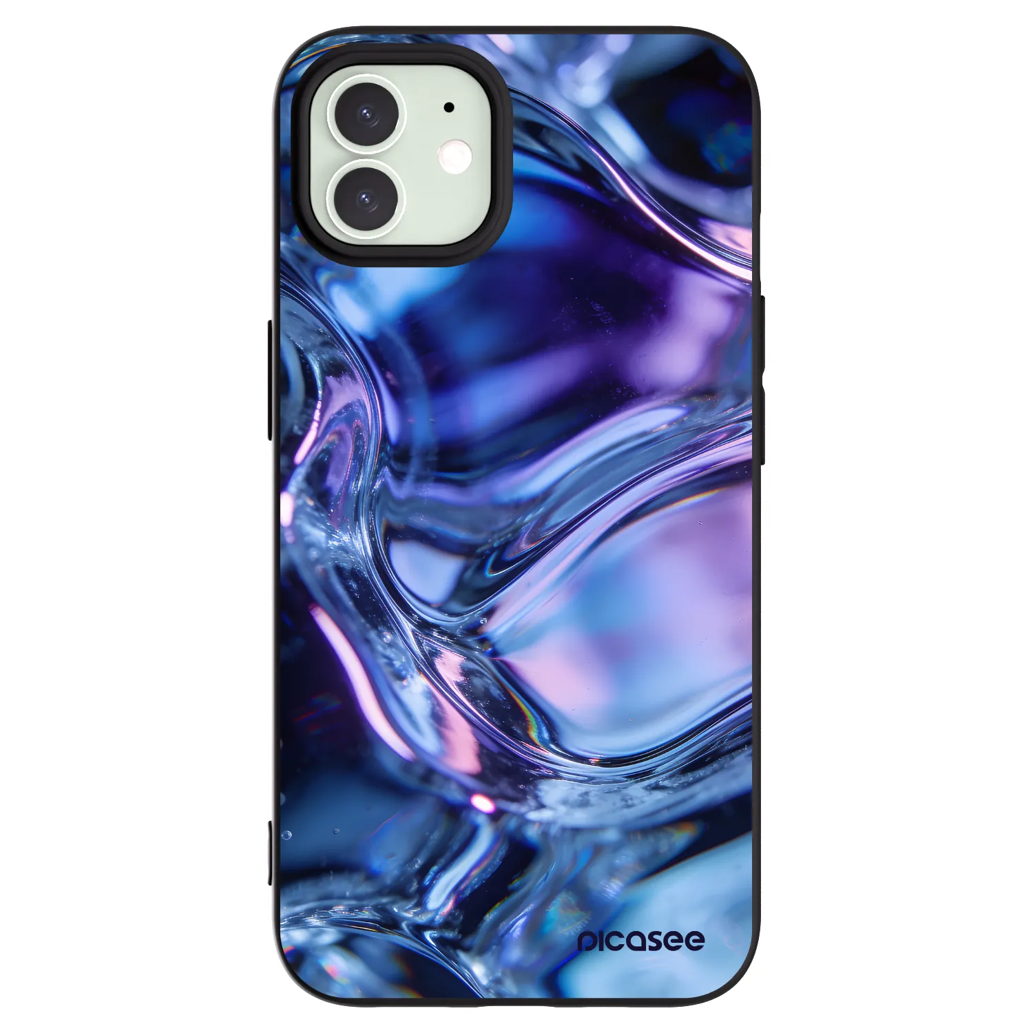 Picasee silikónový čierny obal pre Apple iPhone 12 Pro - Iris liquid
