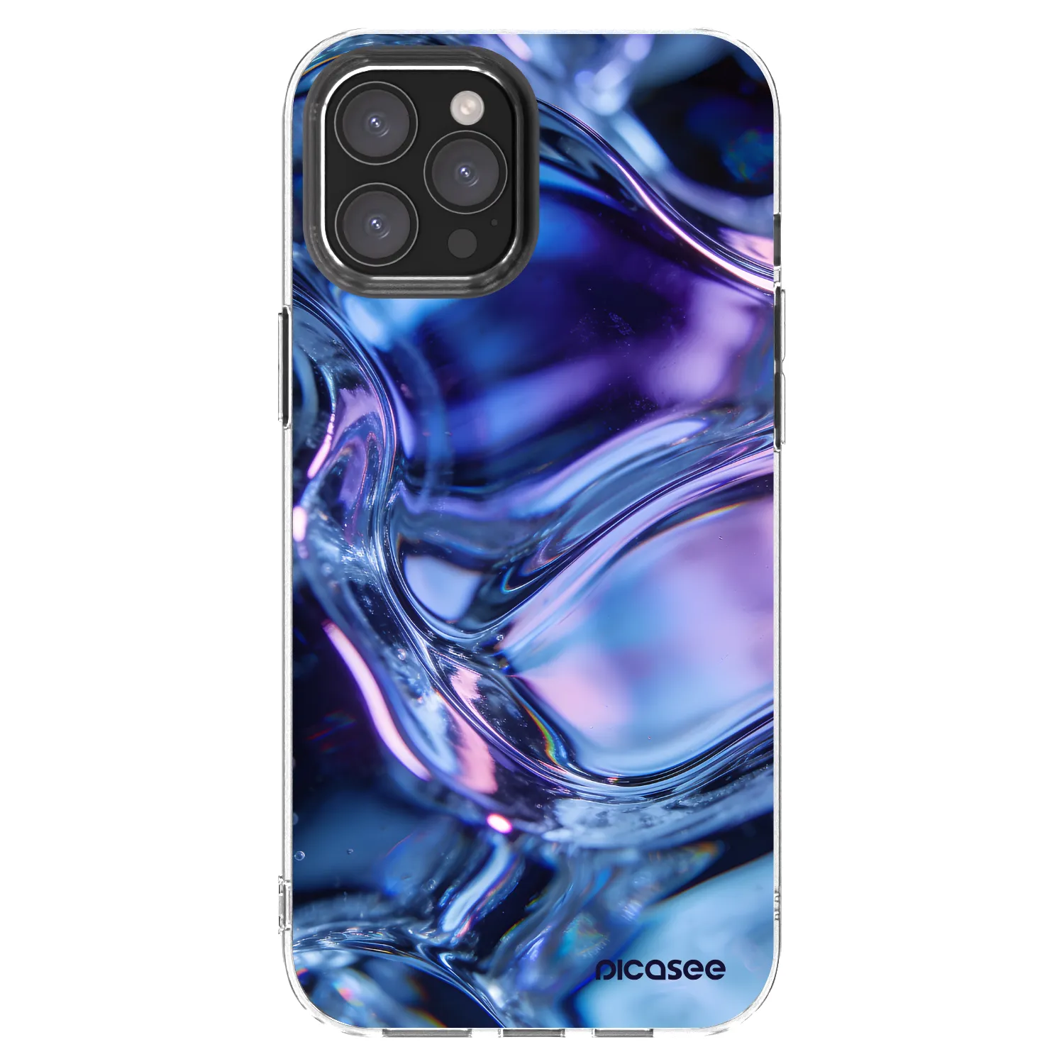 Picasee silikónový prehľadný obal pre Apple iPhone 12 Pro Max - Iris liquid