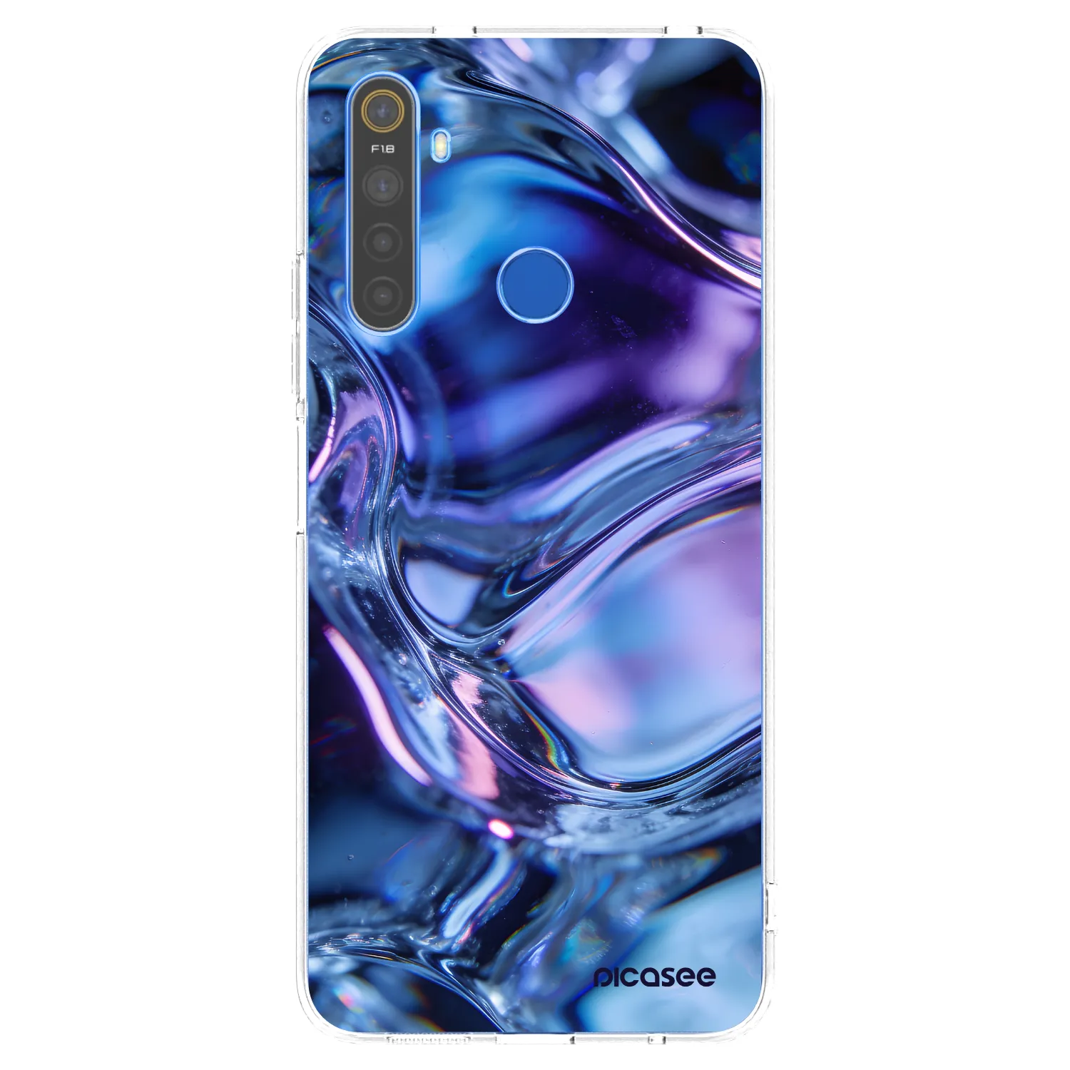 Picasee silikónový prehľadný obal pre Realme 5 - Iris liquid