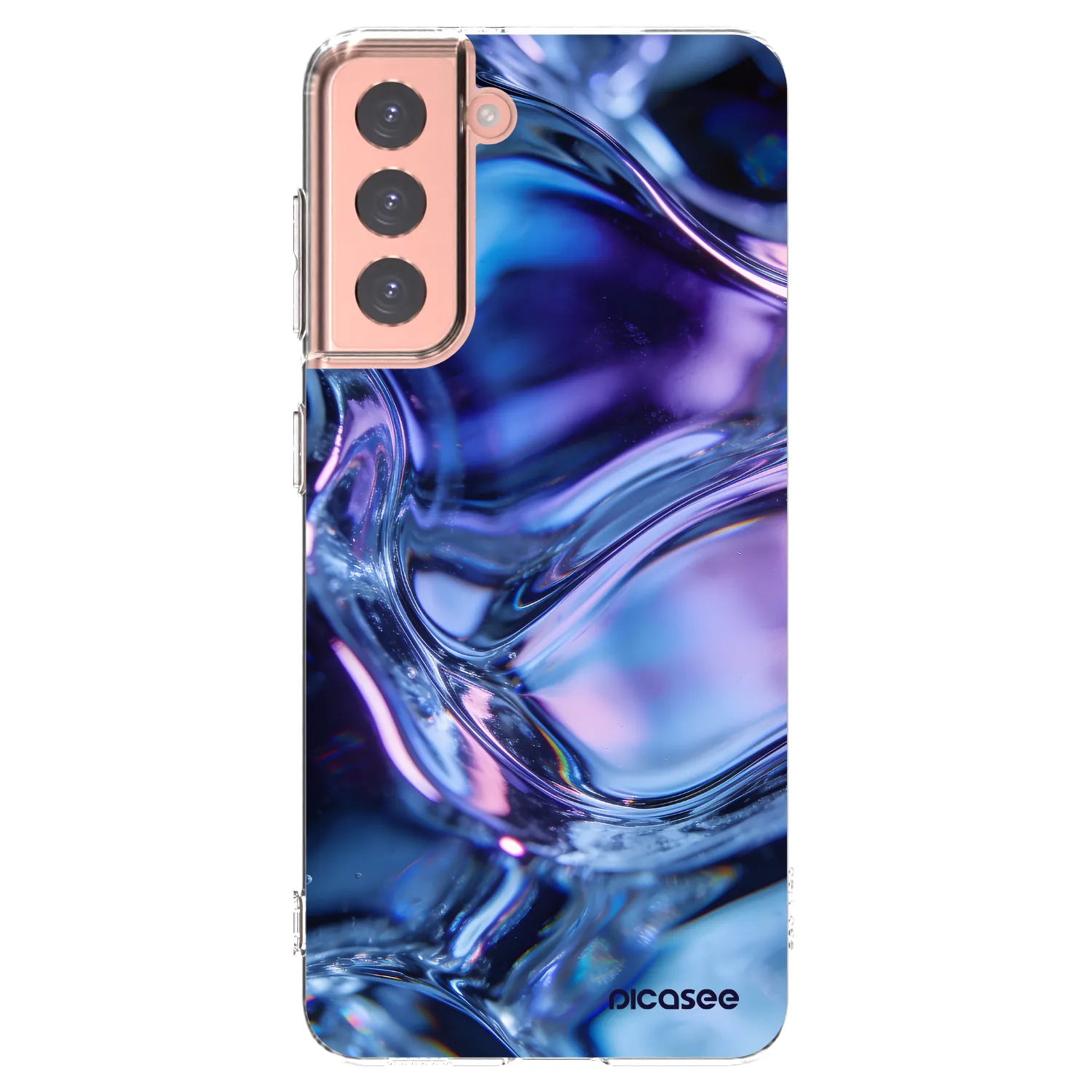 Picasee silikónový prehľadný obal pre Samsung Galaxy S21 5G G991B - Iris liquid