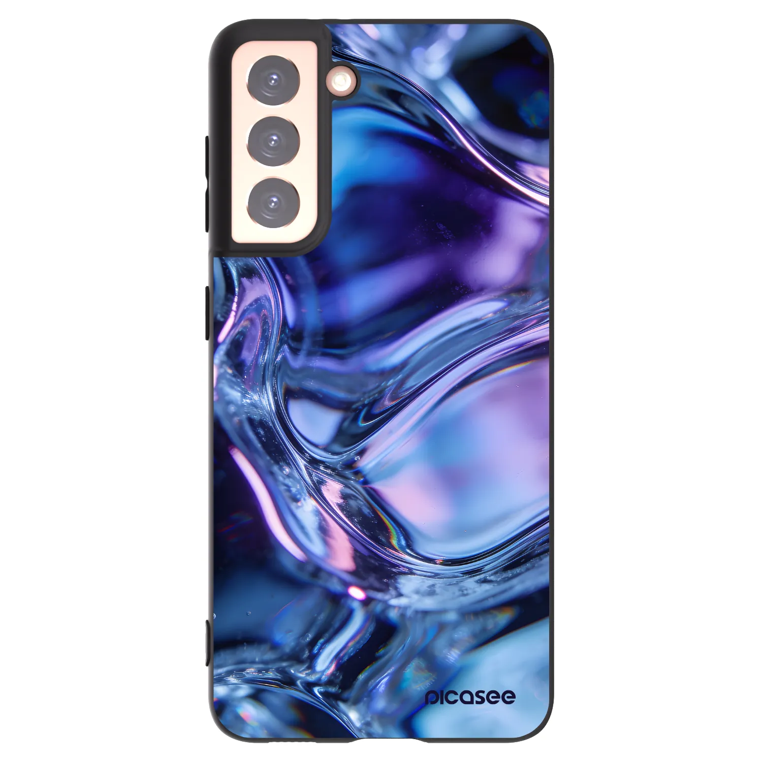Picasee silikónový čierny obal pre Samsung Galaxy S21 5G G991B - Iris liquid