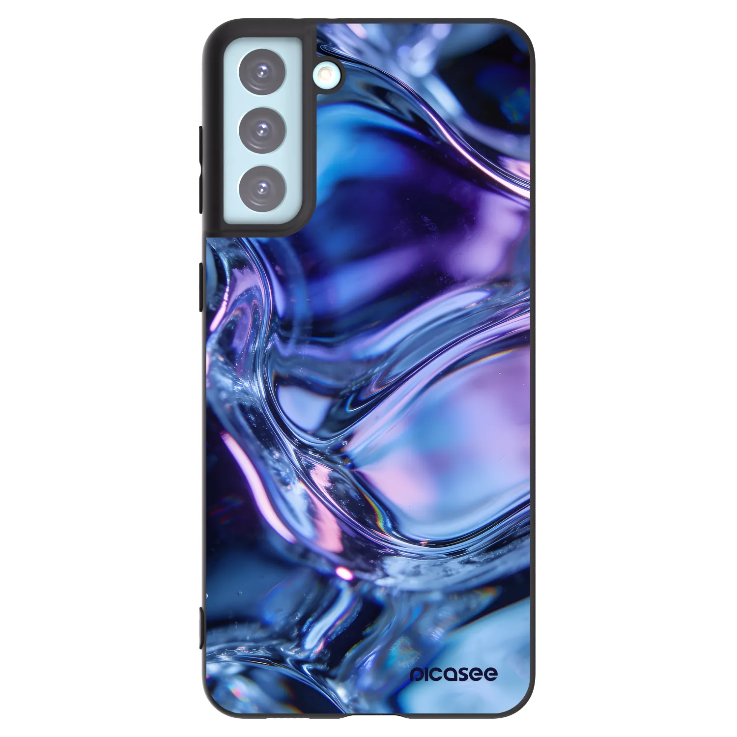 Picasee silikónový čierny obal pre Samsung Galaxy S21+ 5G G996F - Iris liquid