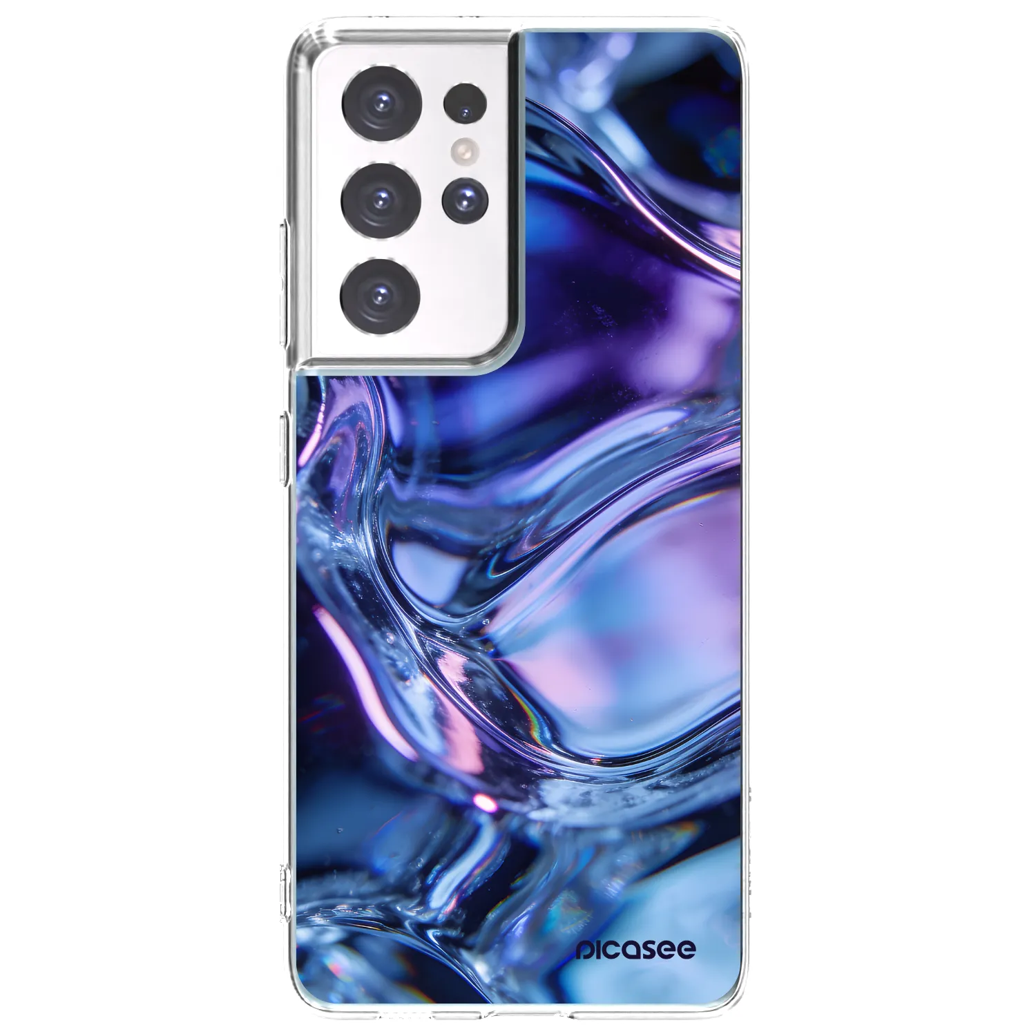 Picasee silikónový prehľadný obal pre Samsung Galaxy S21 Ultra 5G G998B - Iris liquid