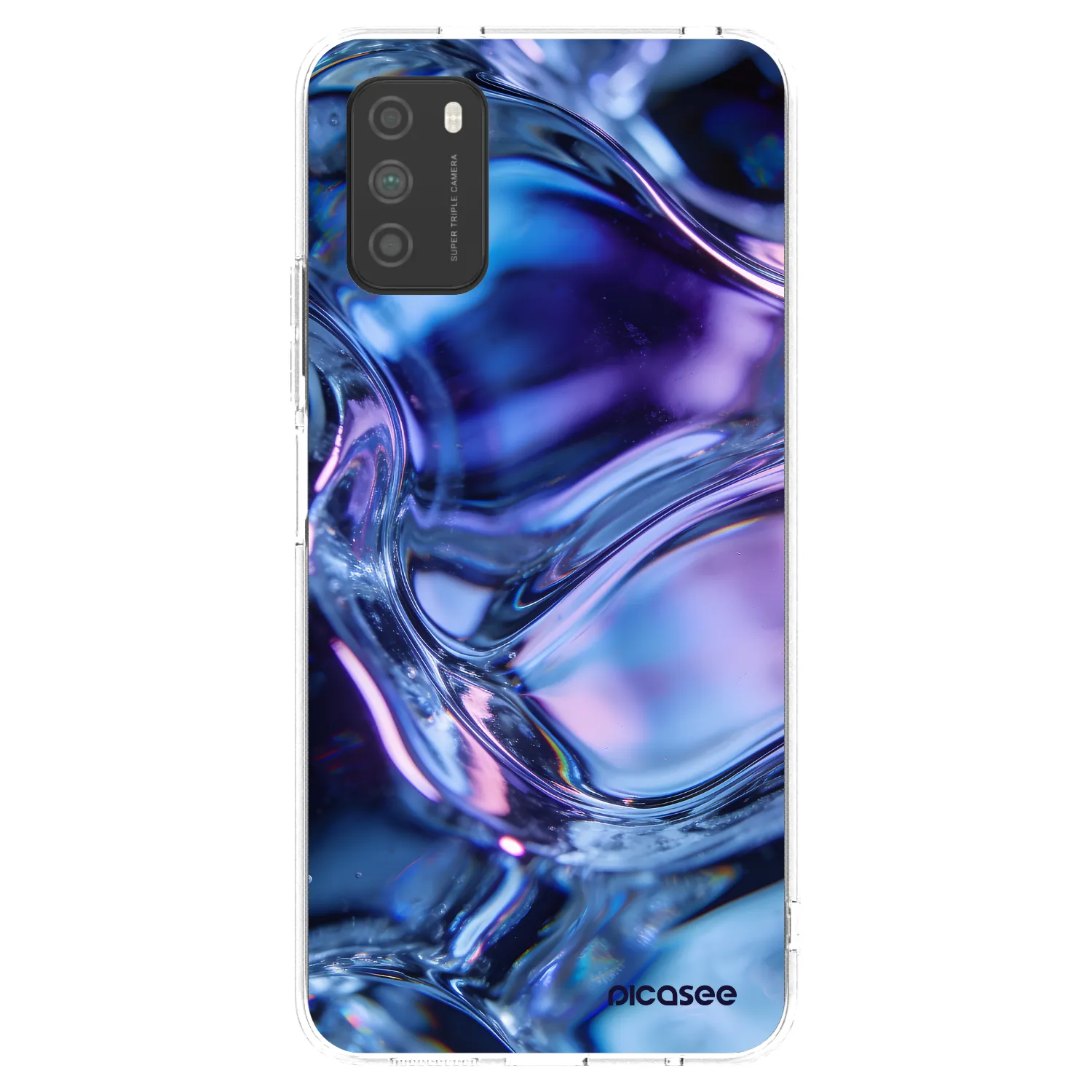 Picasee silikónový prehľadný obal pre Xiaomi Poco M3 - Iris liquid