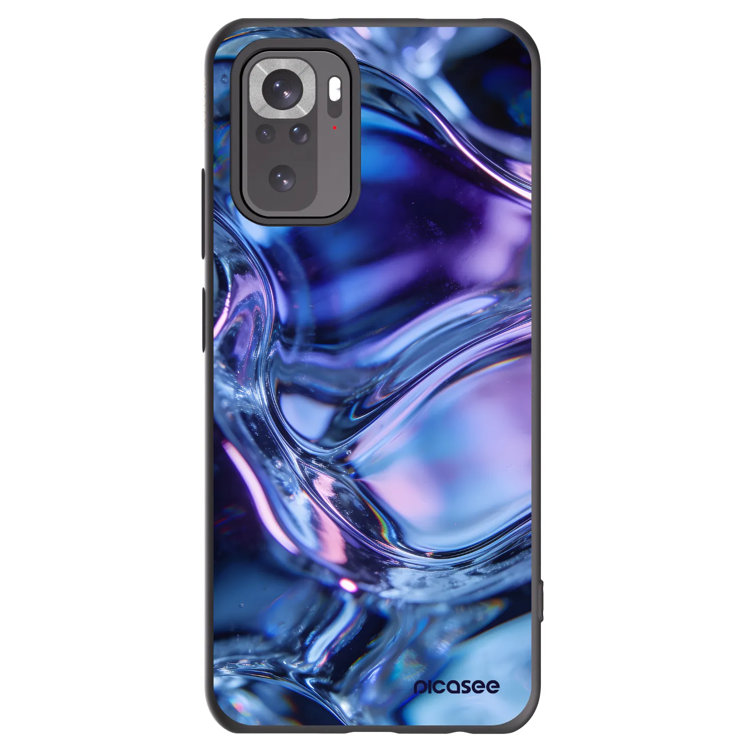 Picasee silikónový čierny obal pre Xiaomi Redmi Note 10S - Iris liquid