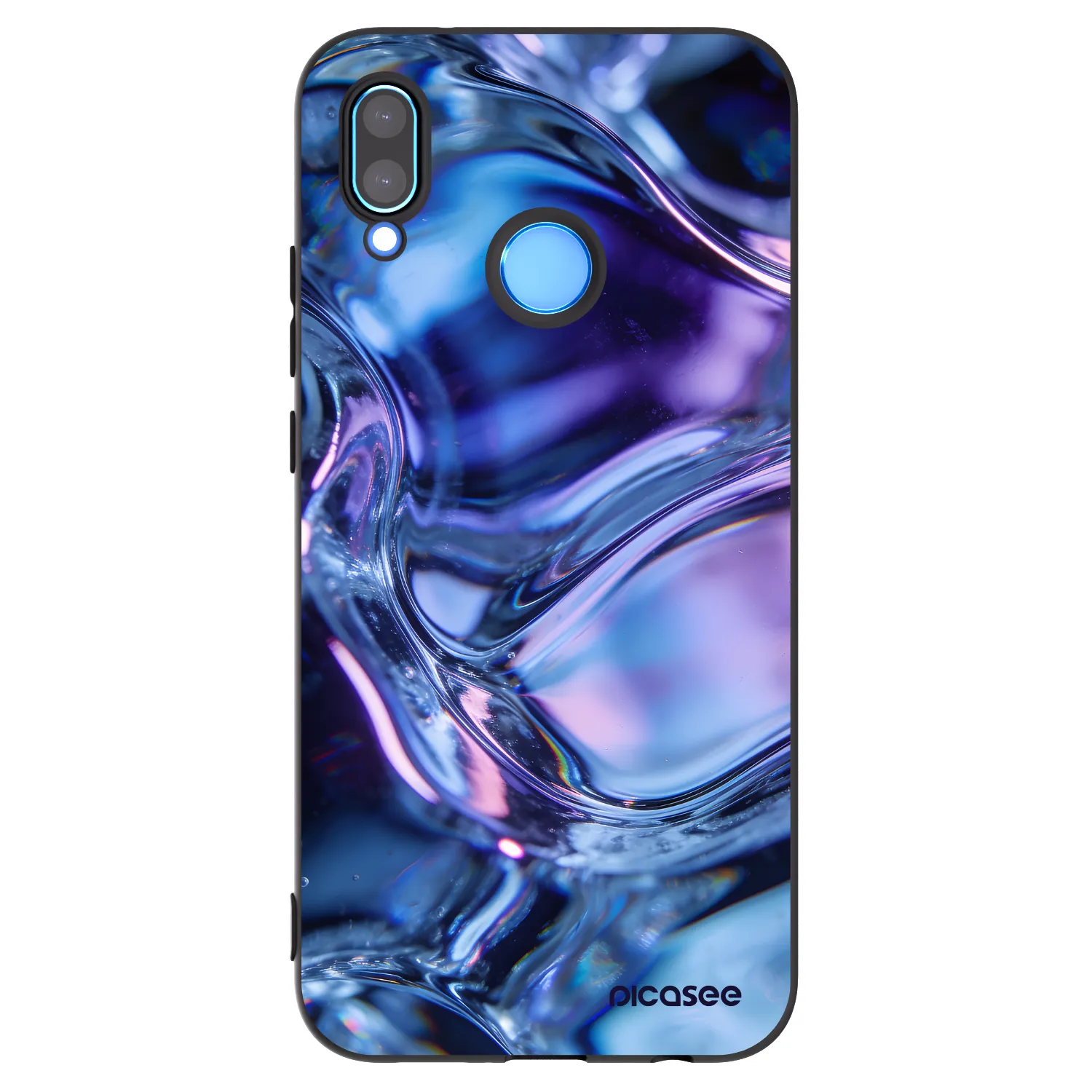 Picasee silikónový čierny obal pre Huawei P20 Lite - Iris liquid