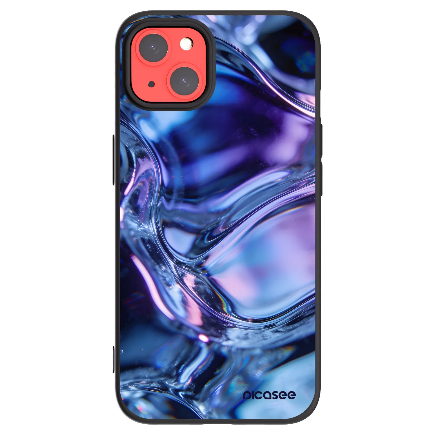Picasee silikónový čierny obal pre Apple iPhone 13 - Iris liquid