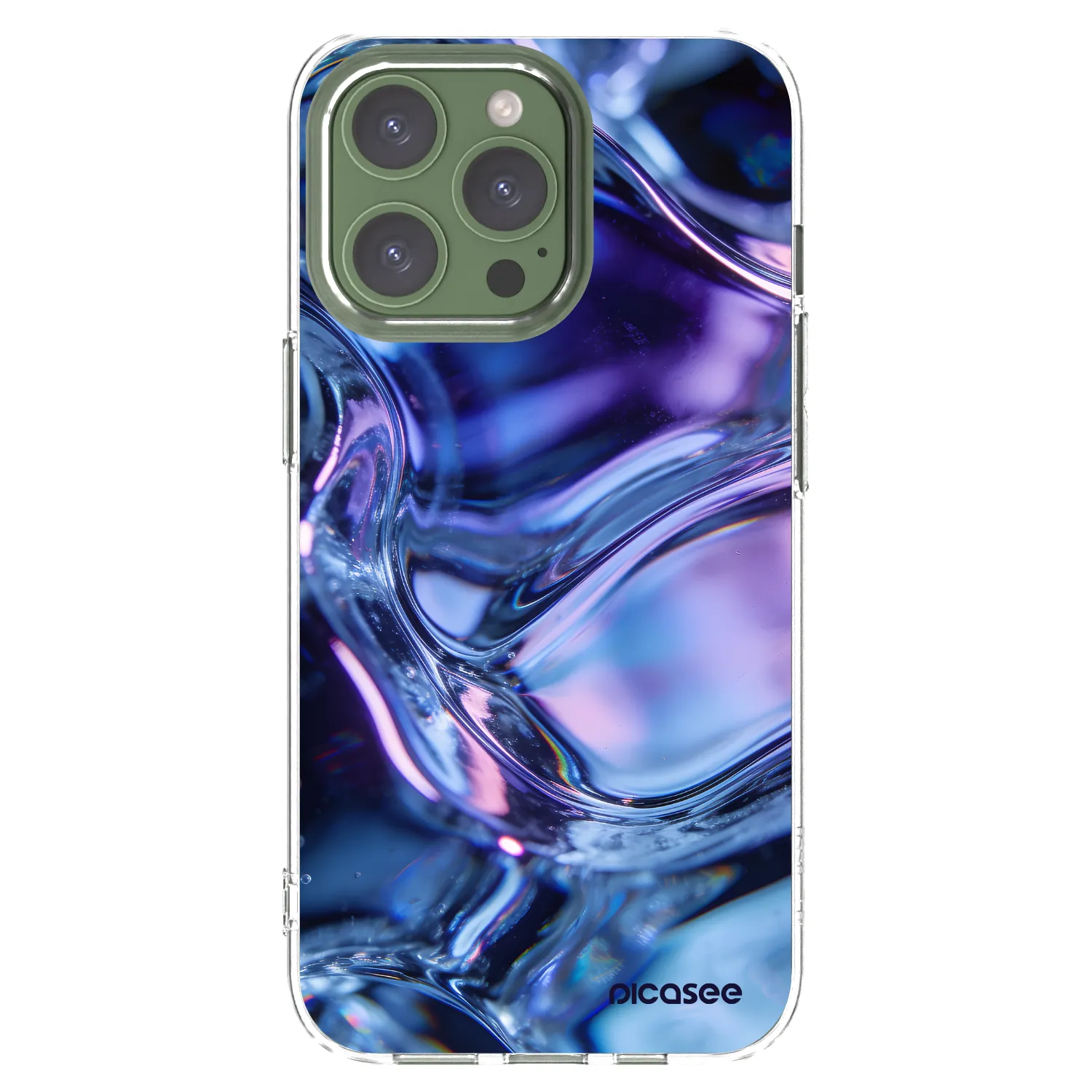 Picasee silikónový prehľadný obal pre Apple iPhone 13 Pro - Iris liquid