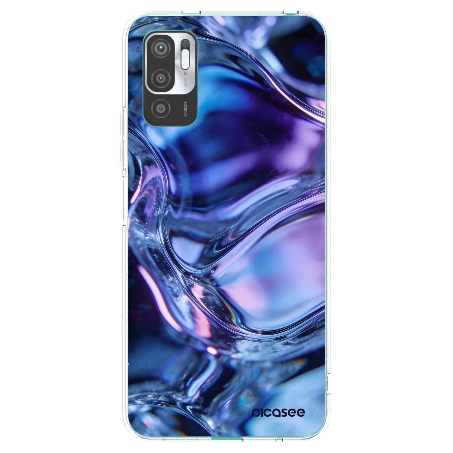 Picasee silikónový prehľadný obal pre Xiaomi Redmi Note 10 5G - Iris liquid