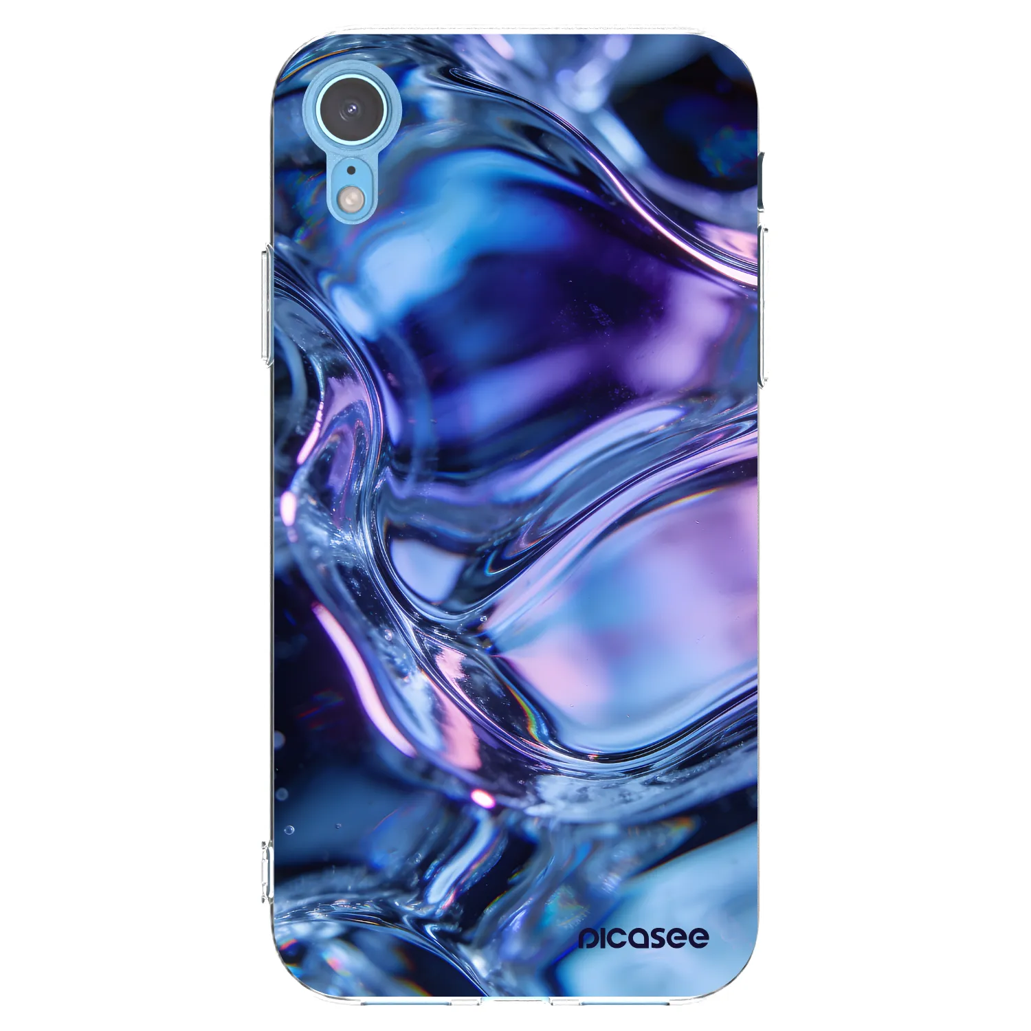Picasee silikónový prehľadný obal pre Apple iPhone XR - Iris liquid