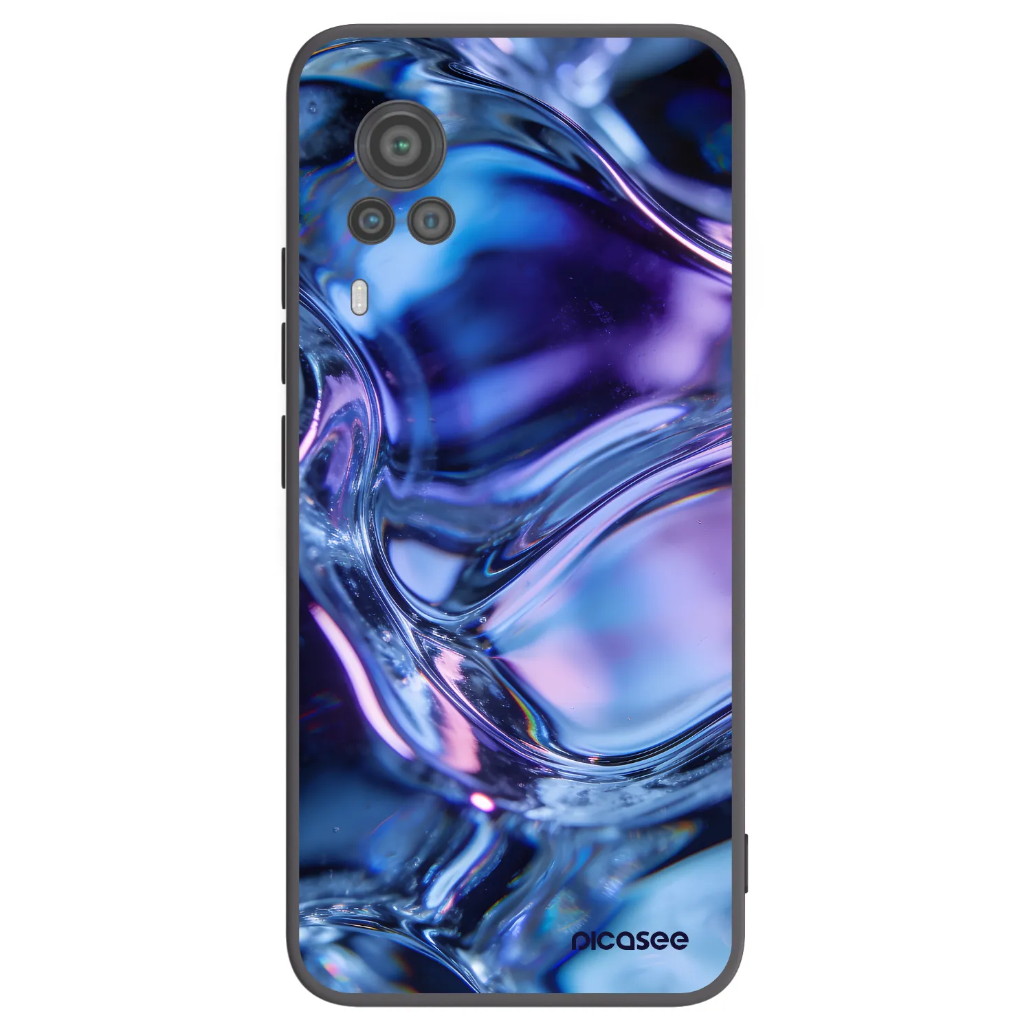 Picasee silikónový čierny obal pre Vivo X60 Pro 5G - Iris liquid